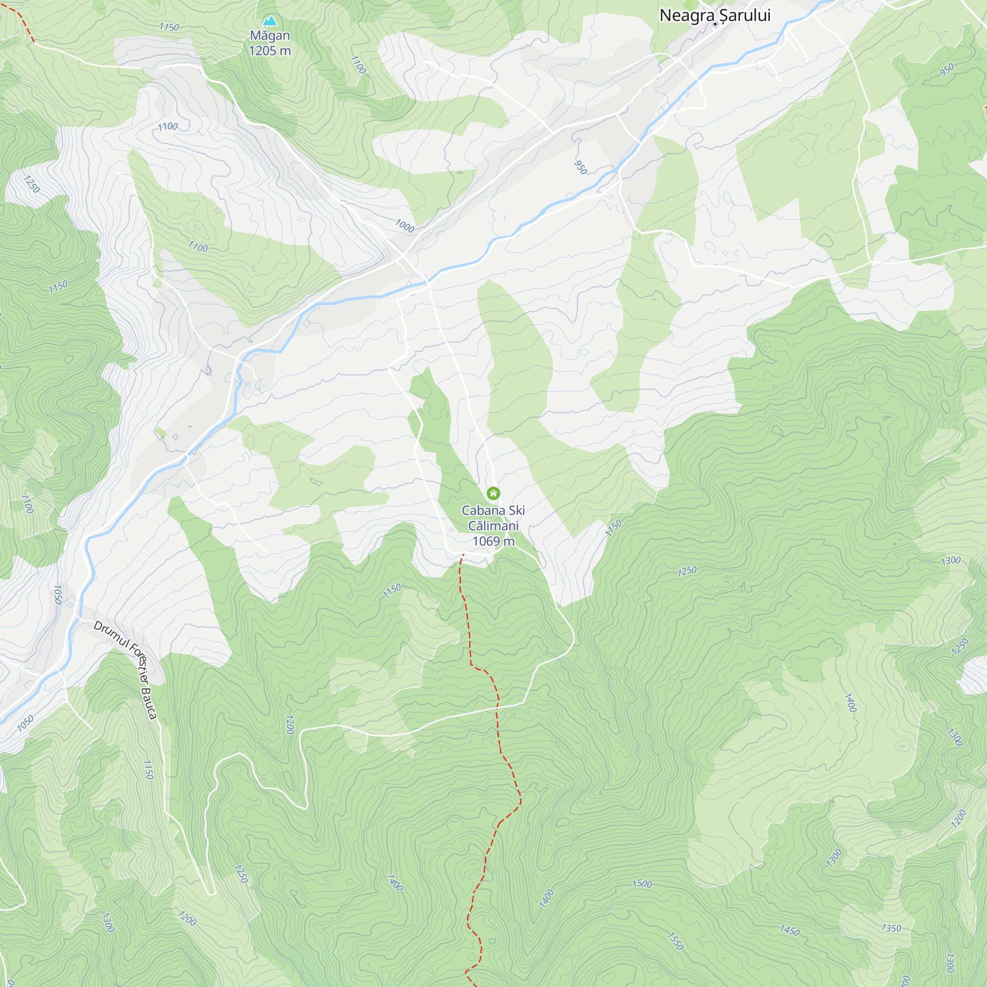Cabana Ski Călimani map