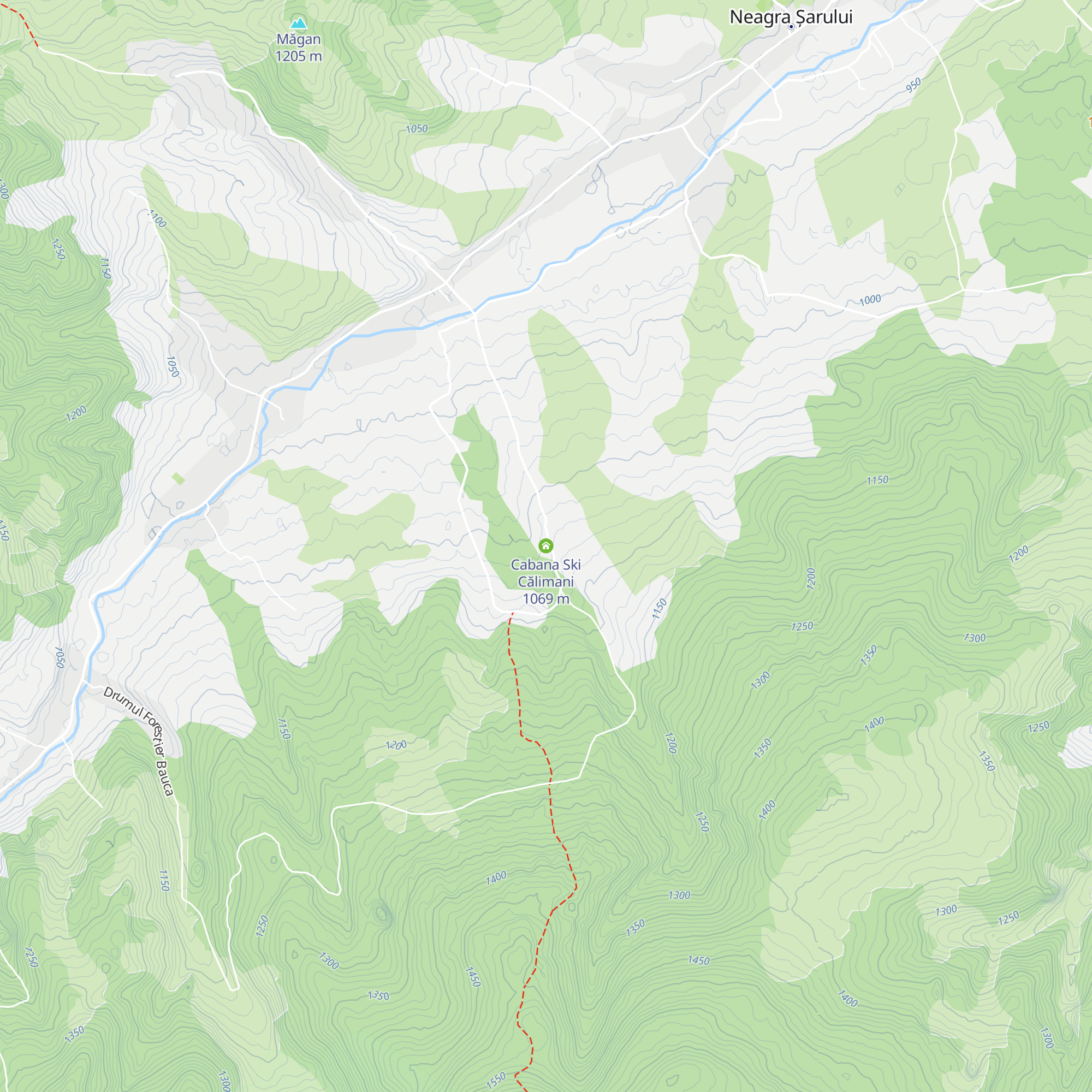 Cabana Ski Călimani map