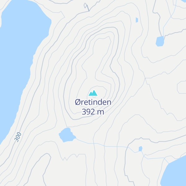 Map of Øretinden