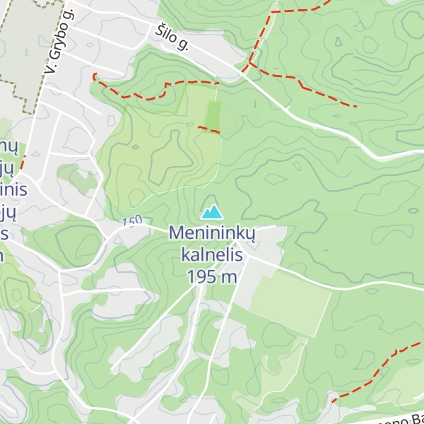 Map of Menininkų kalnelis
