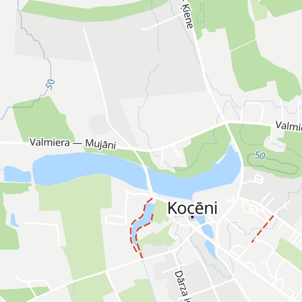Map of Kokmuižas barona kalniņš