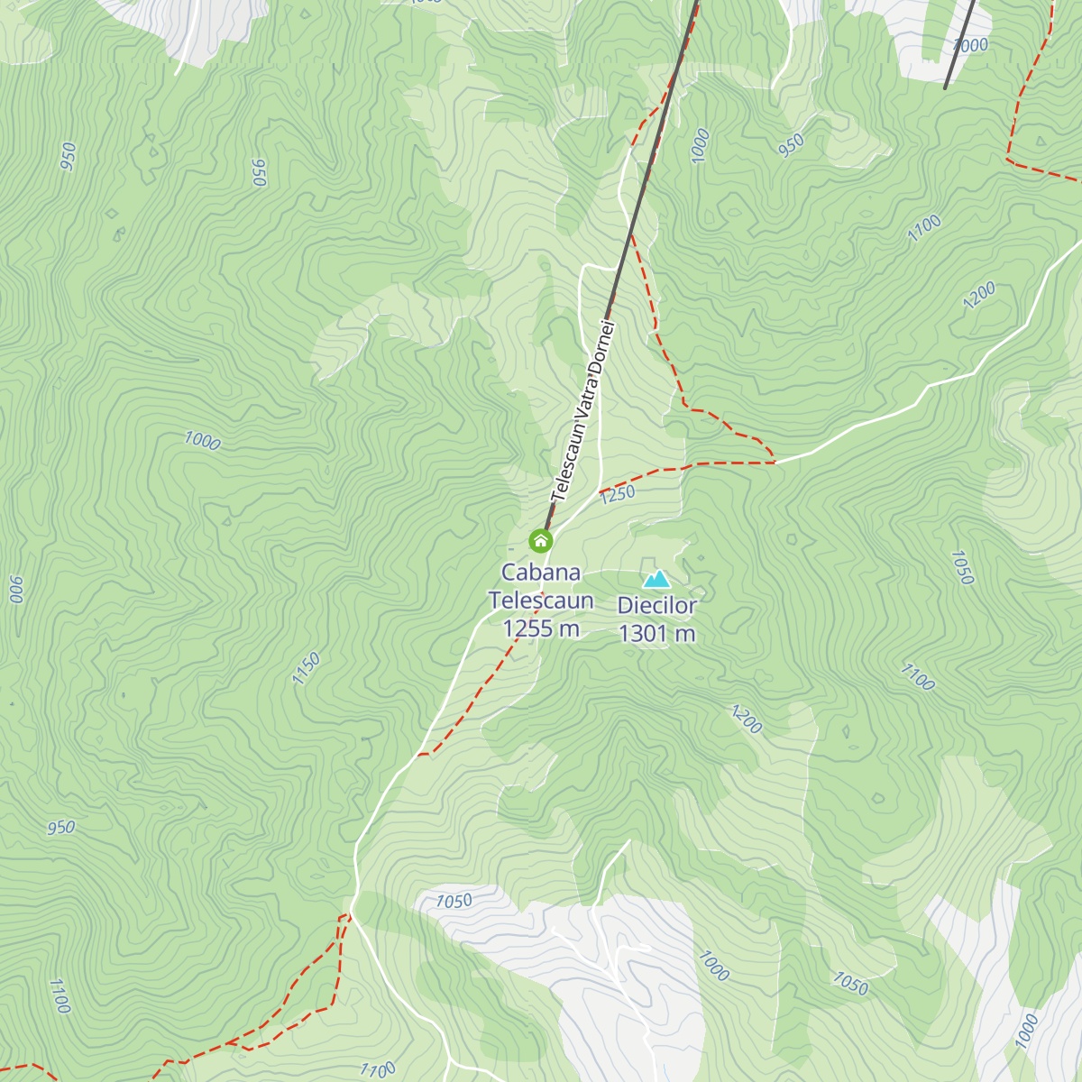 Cabana Telescaun map