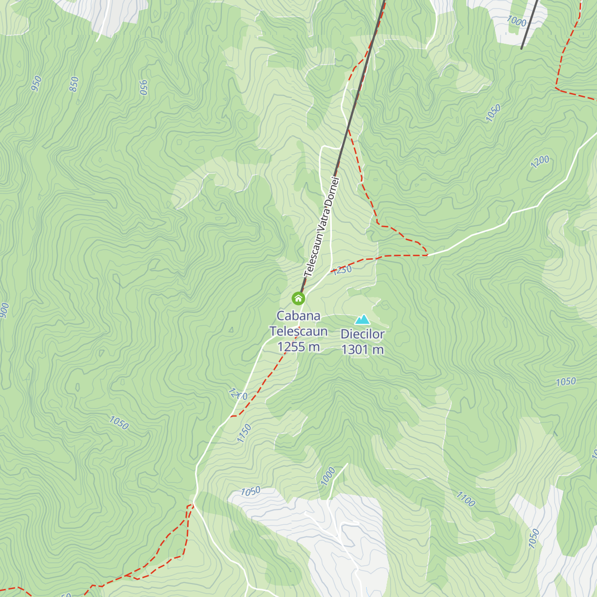 Cabana Telescaun map