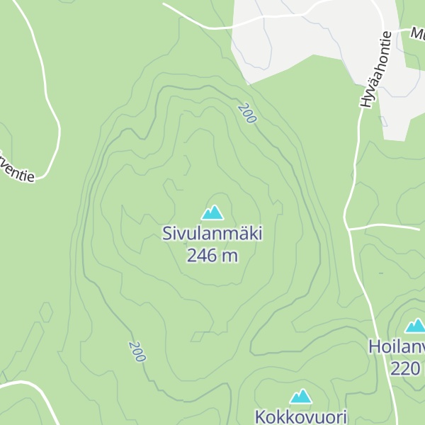 Map of Sivulanmäki