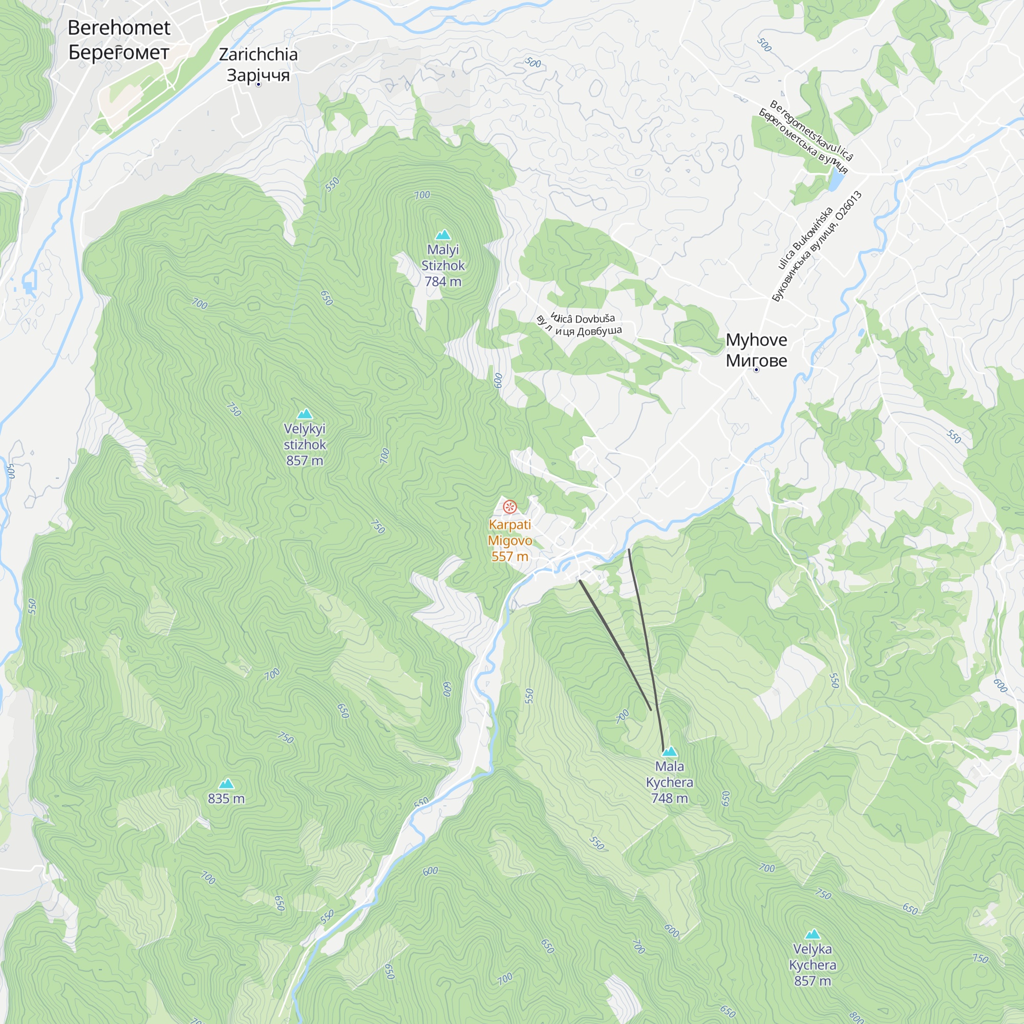 Karpatu Migovo map