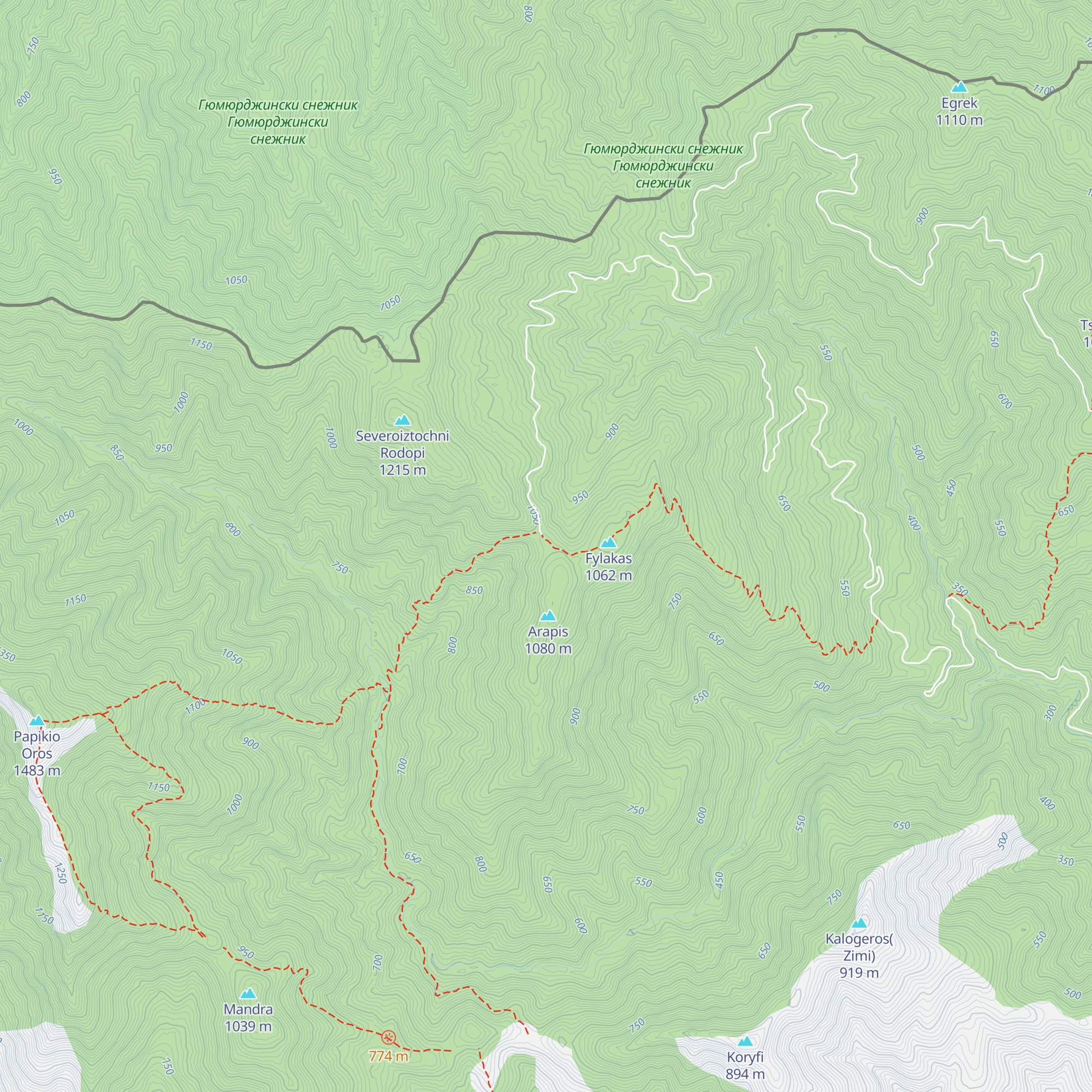 Oreivatiko Katafygio Eos Komotinis map