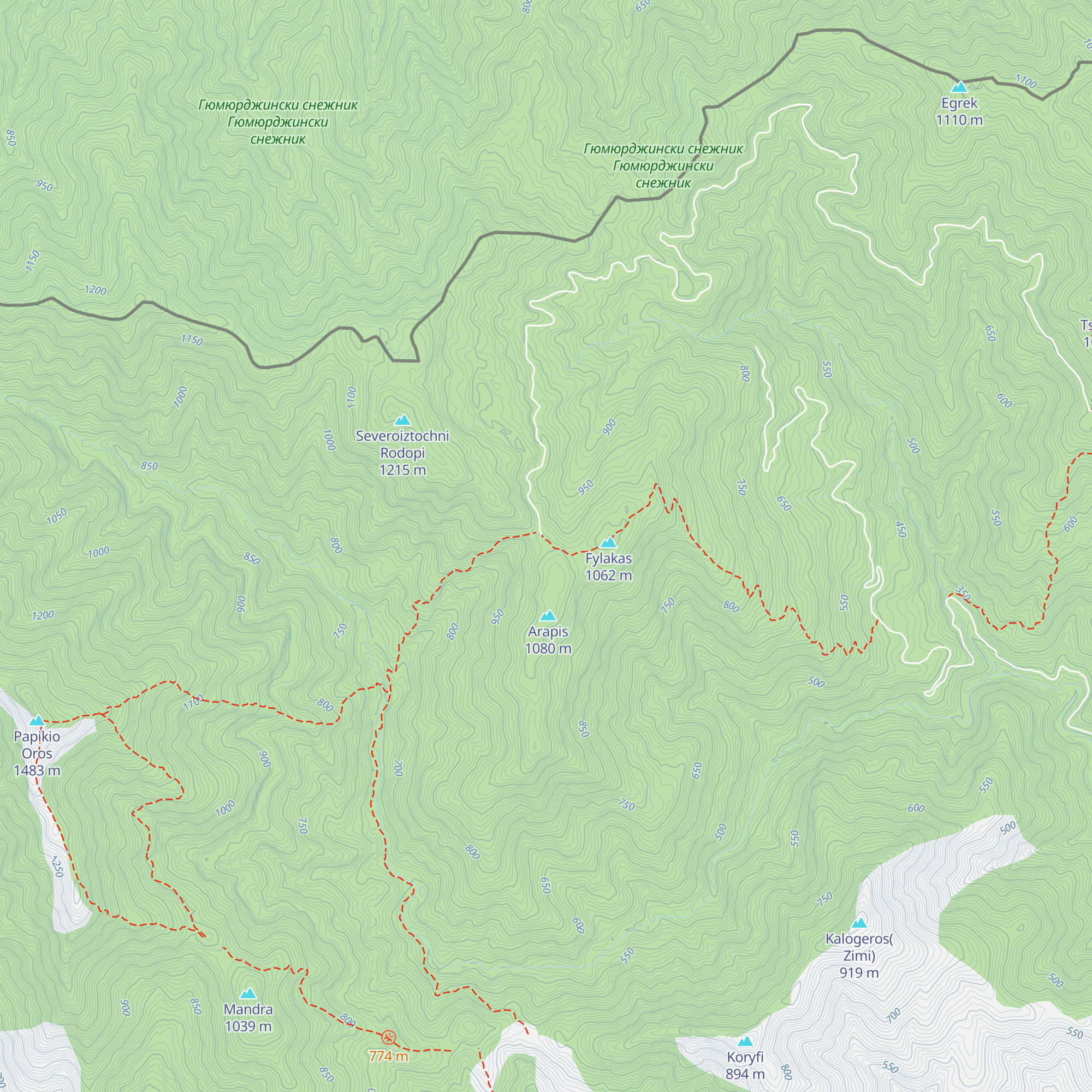 Oreivatiko Katafygio Eos Komotinis map