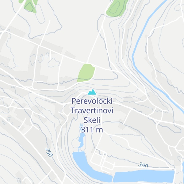 Map of Perevolocki Travertinovi Skeli