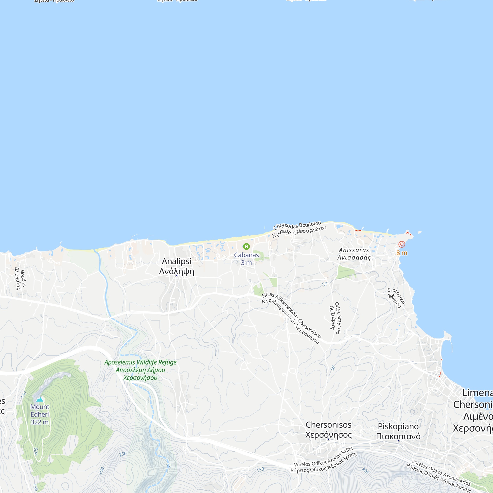 Cabanas map