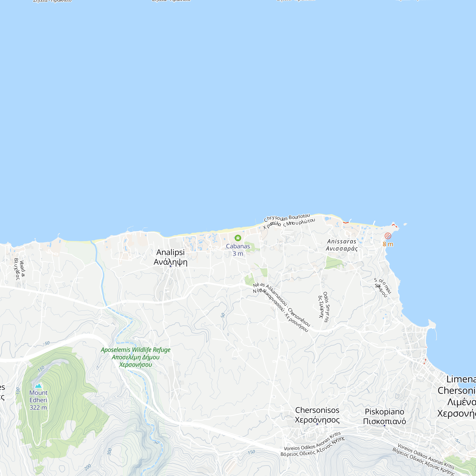 Cabanas map