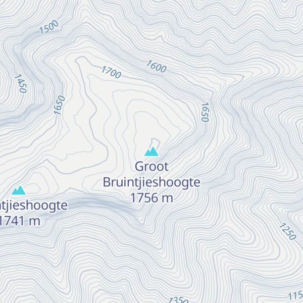 Map of Groot Bruintjieshoogte