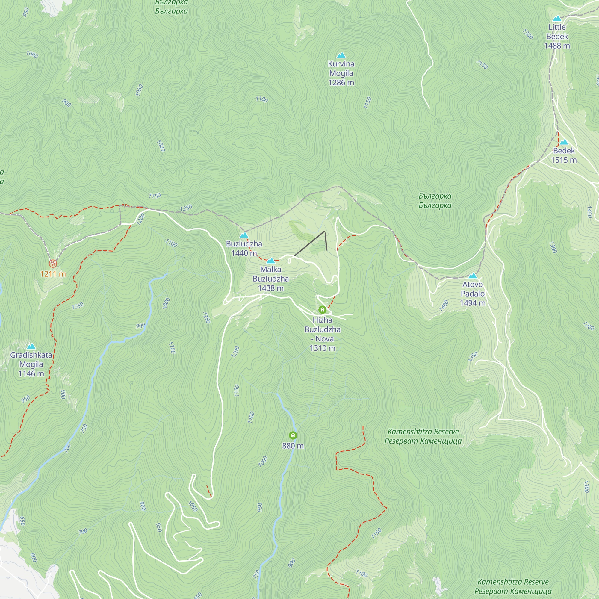Hizha Buzludzha - Stara map