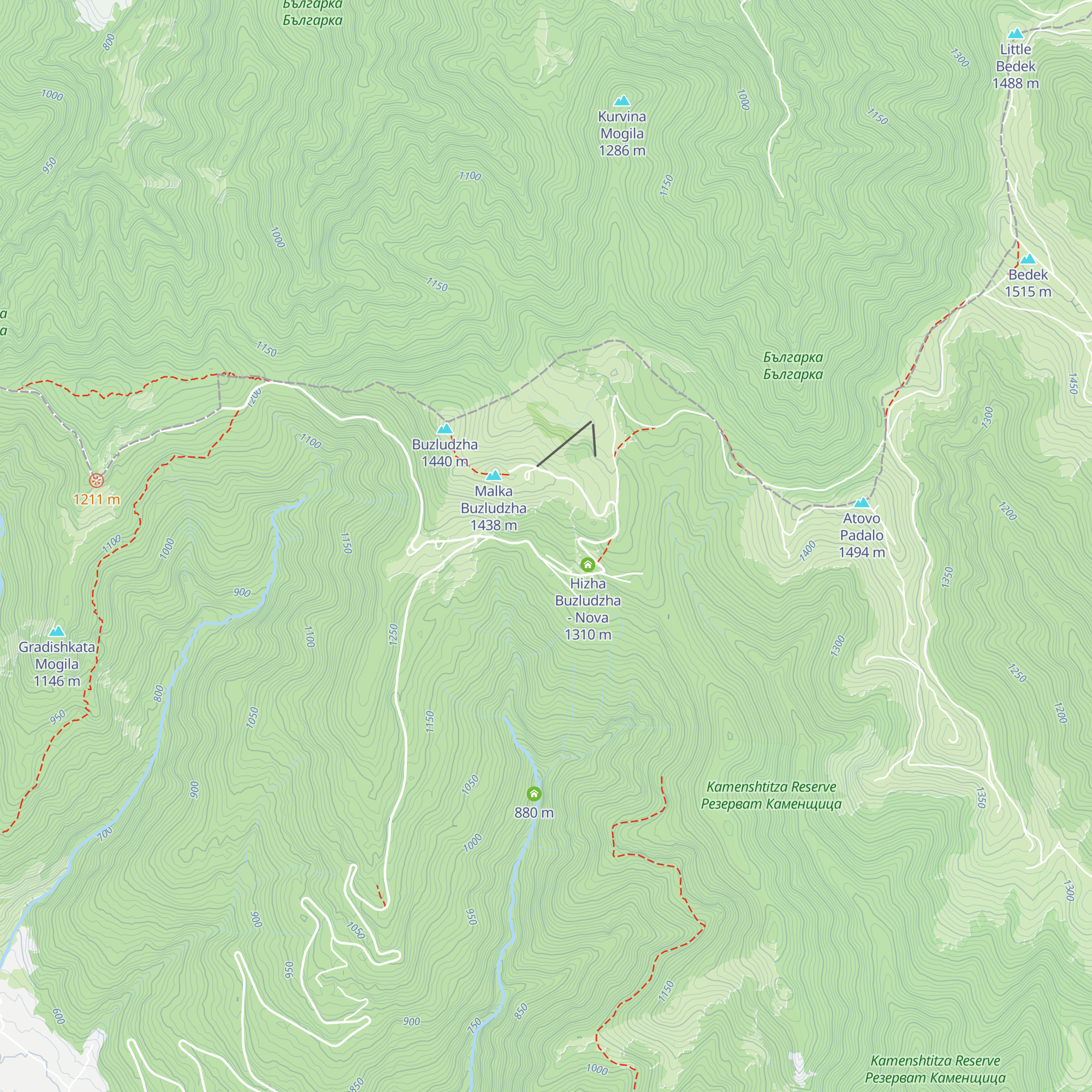 Hizha Buzludzha - Stara map