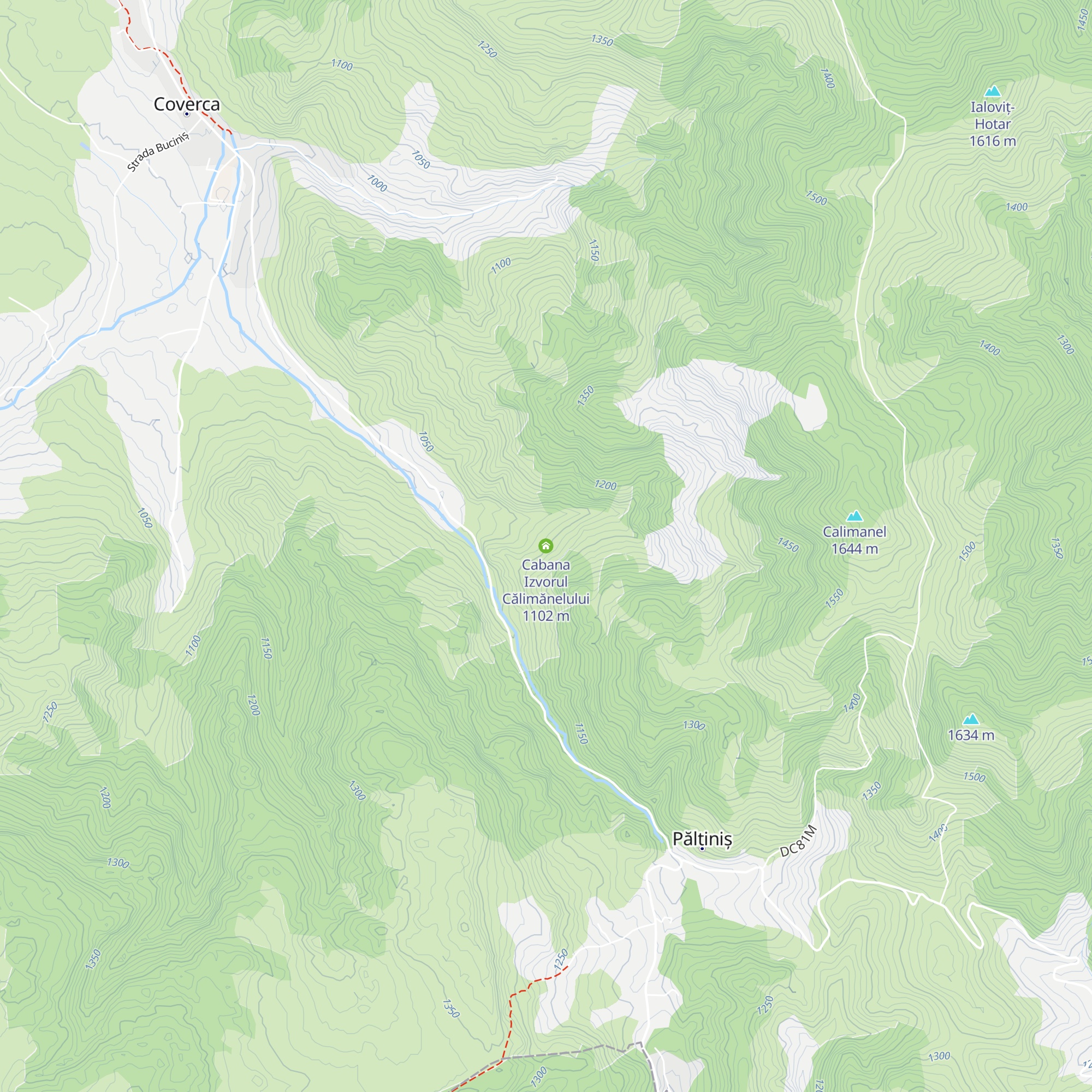 Cabana Izvorul Călimănelului map
