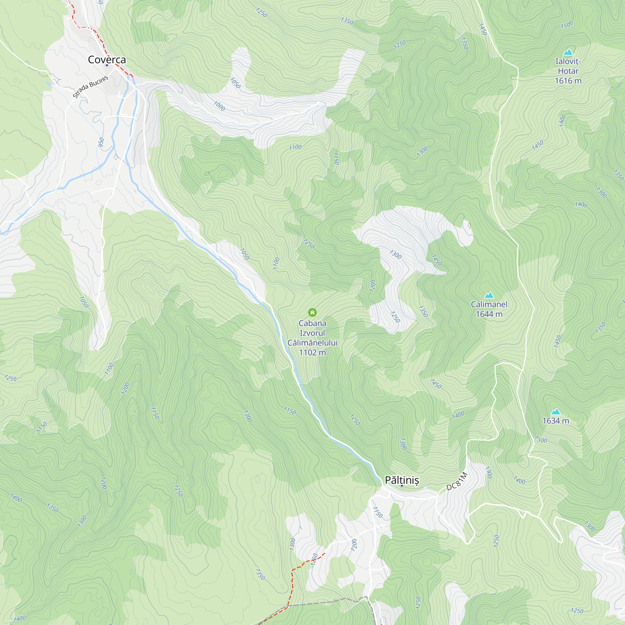 Cabana Izvorul Călimănelului map