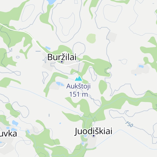 Map of Aukštoji