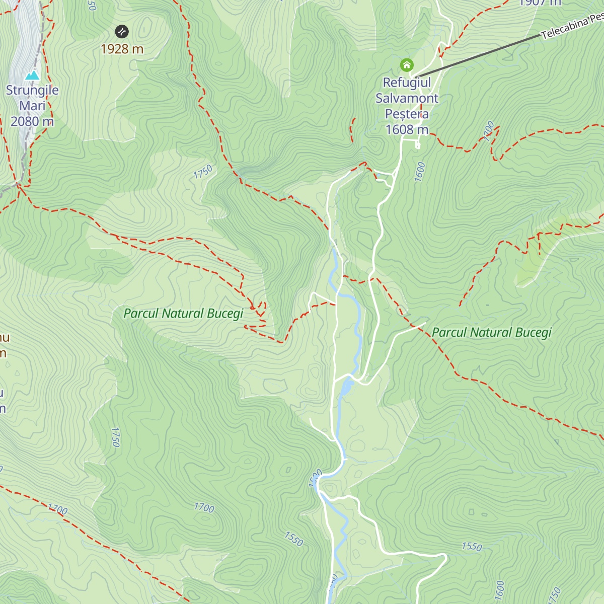 Salvamont Padina map