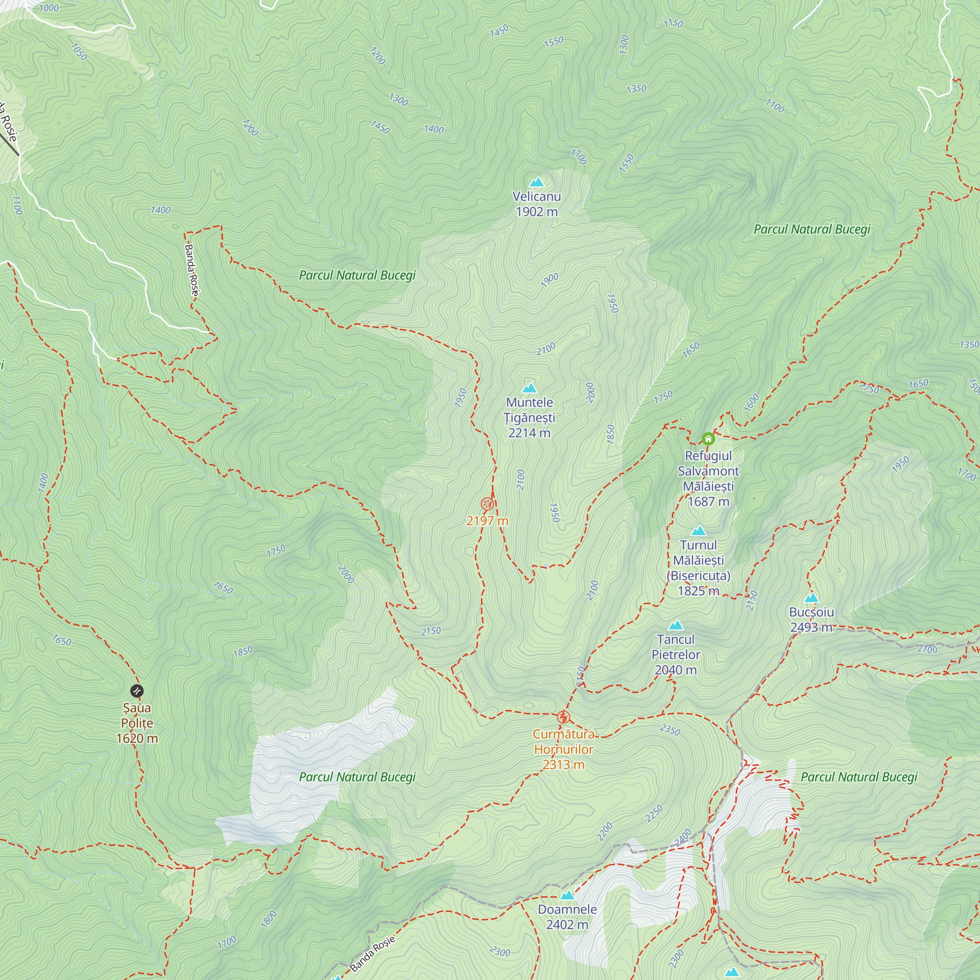 Refugiul Țigănești map