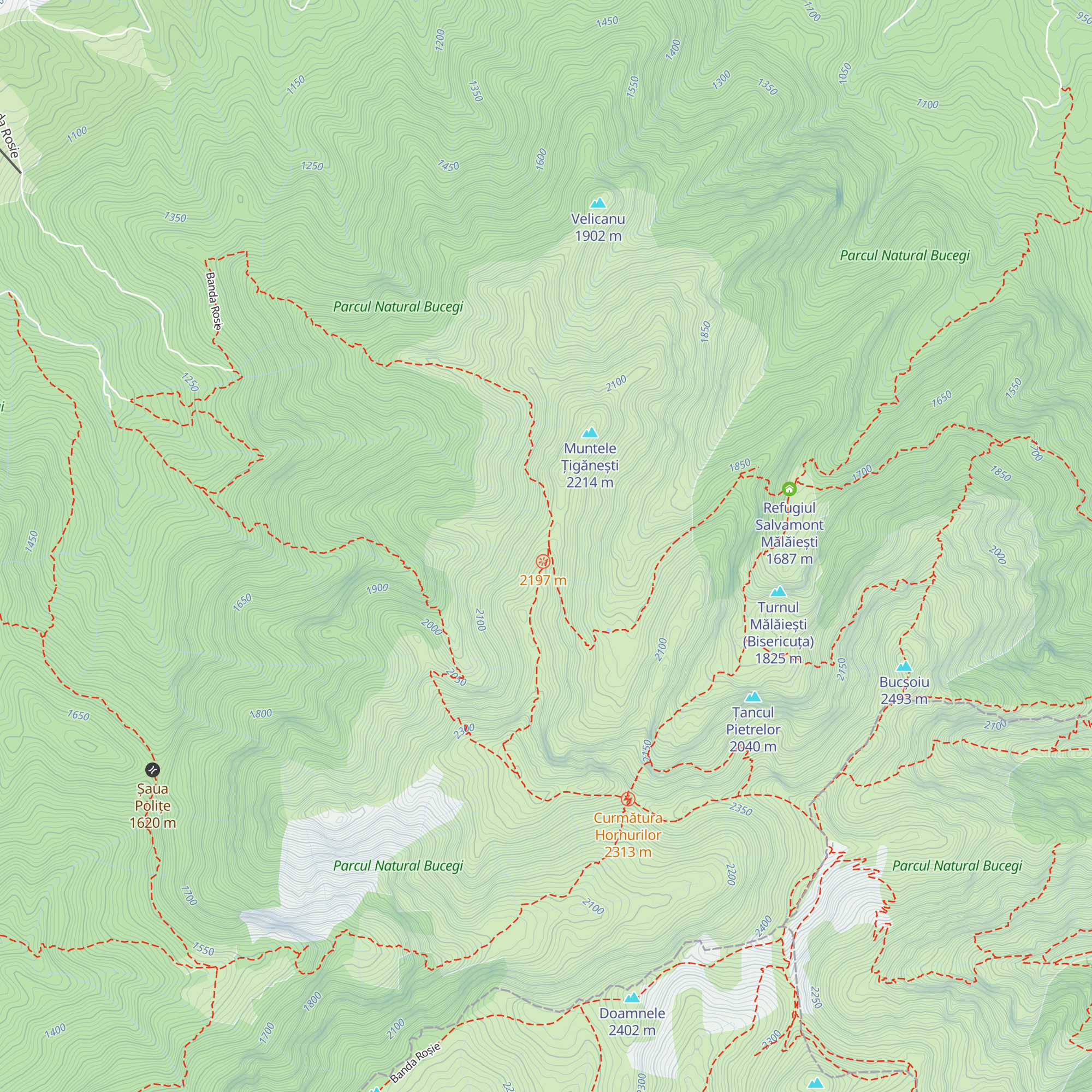 Refugiul Țigănești map