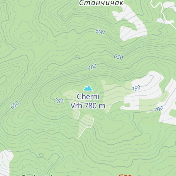 Map of Cherni Vrh