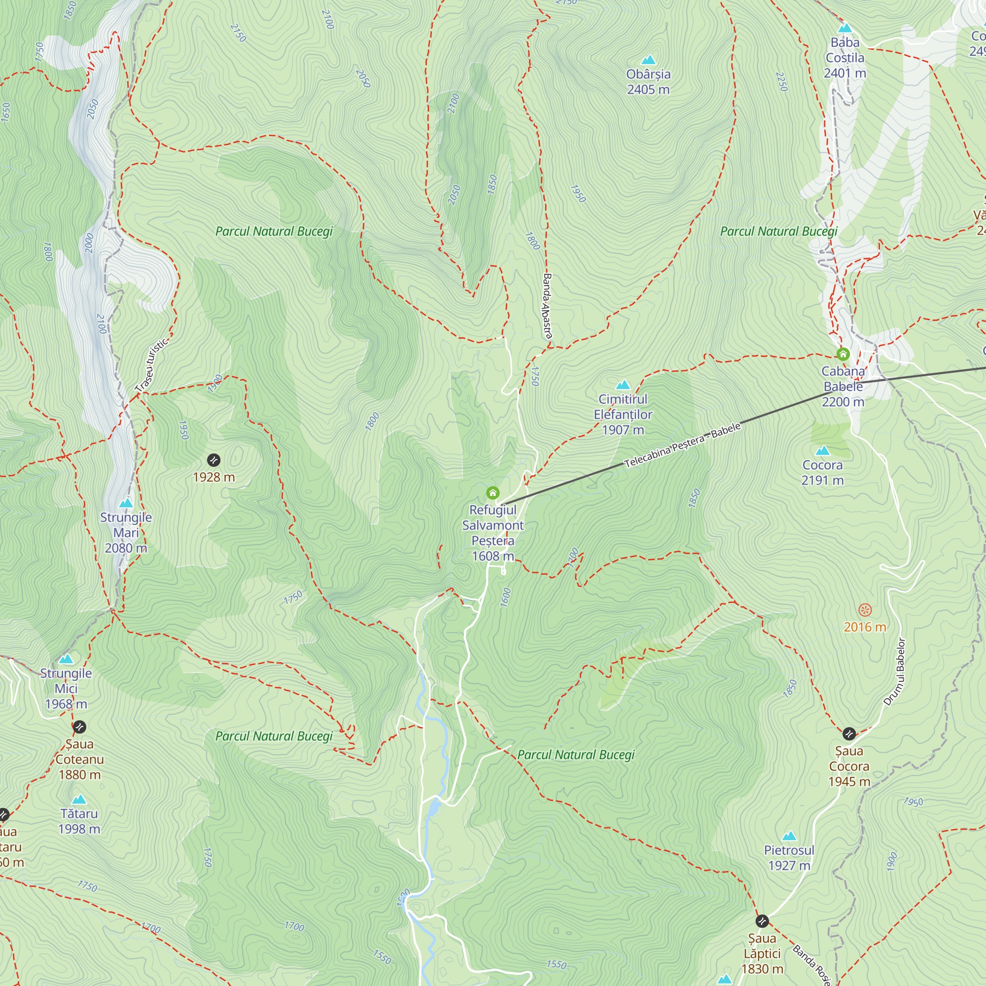 Refugiul Salvamont Peștera map