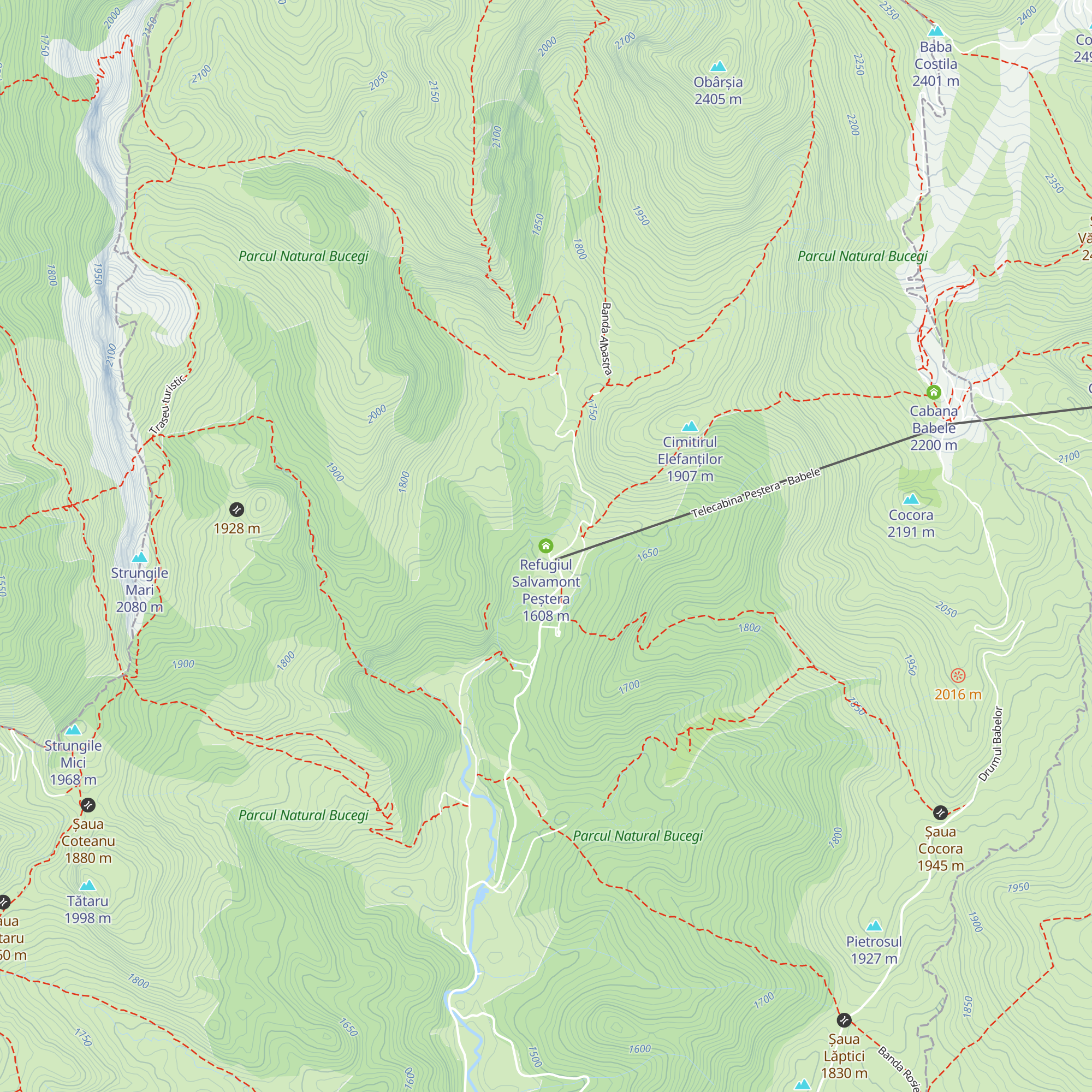 Refugiul Salvamont Peștera map