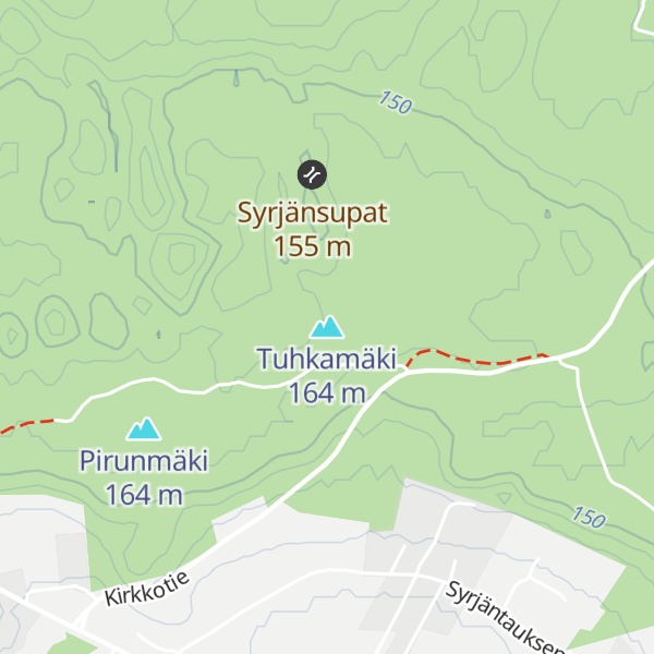 Map of Tuhkamäki