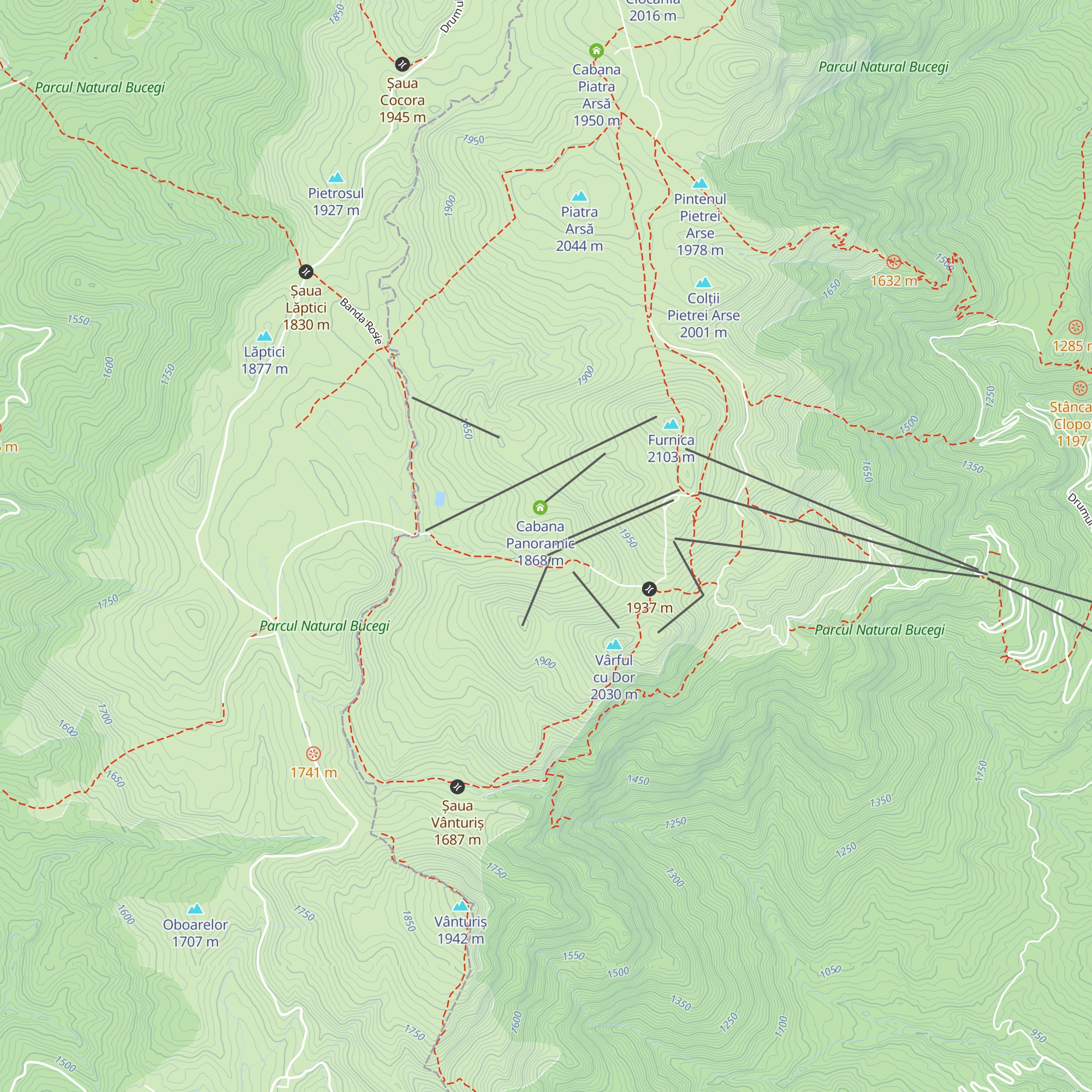 Cabana Valea Dorului map