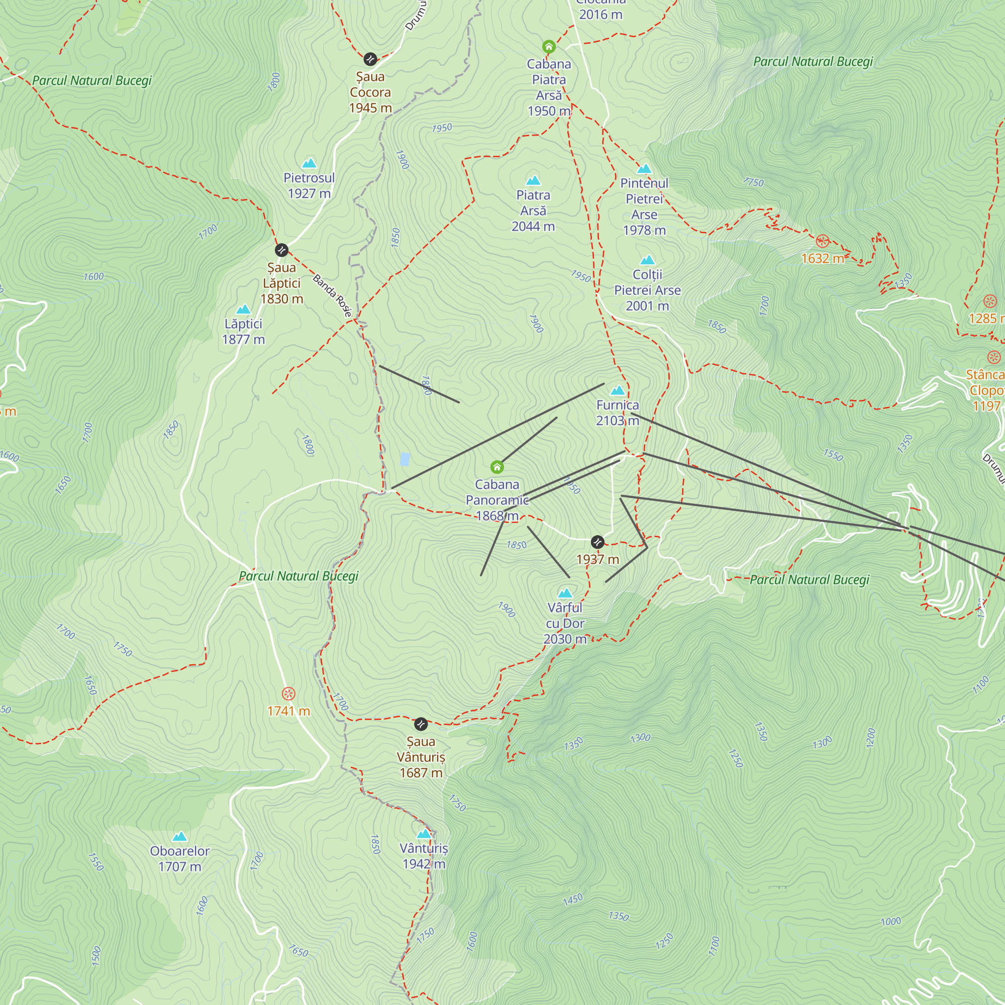 Cabana Valea Dorului map
