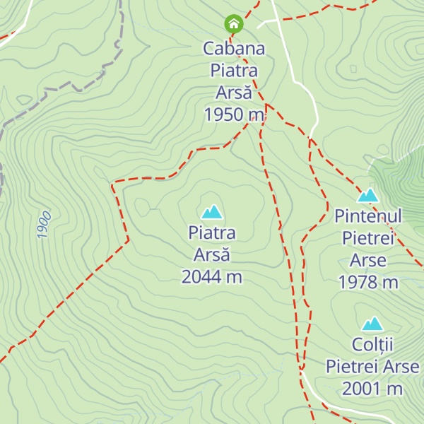 Map of Piatra Arsă