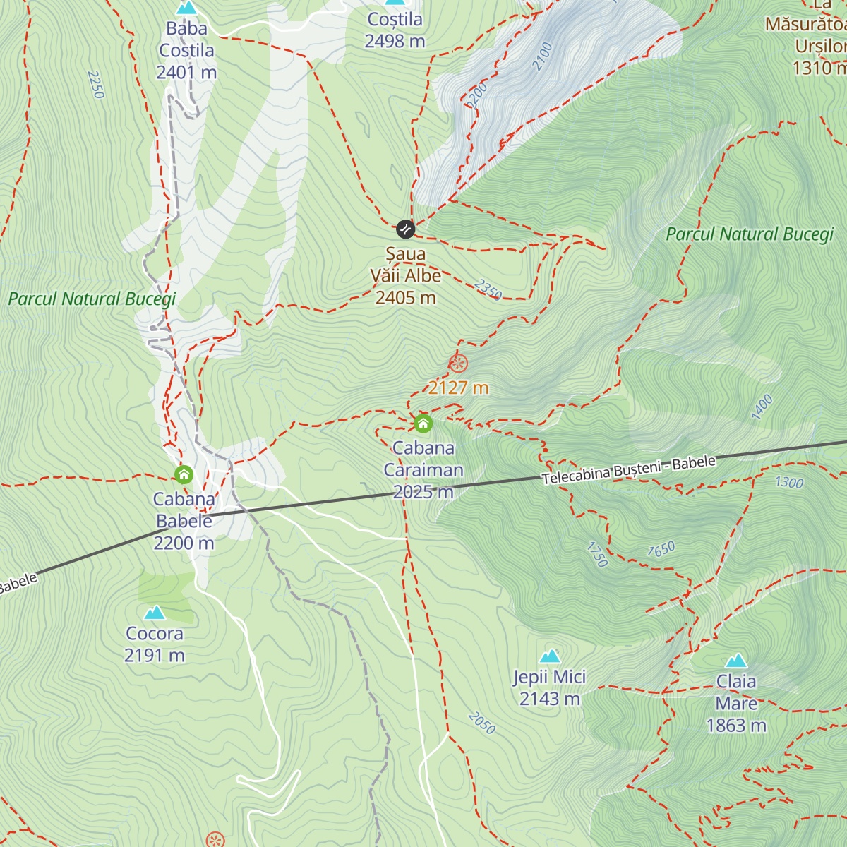 Cabana Caraiman map