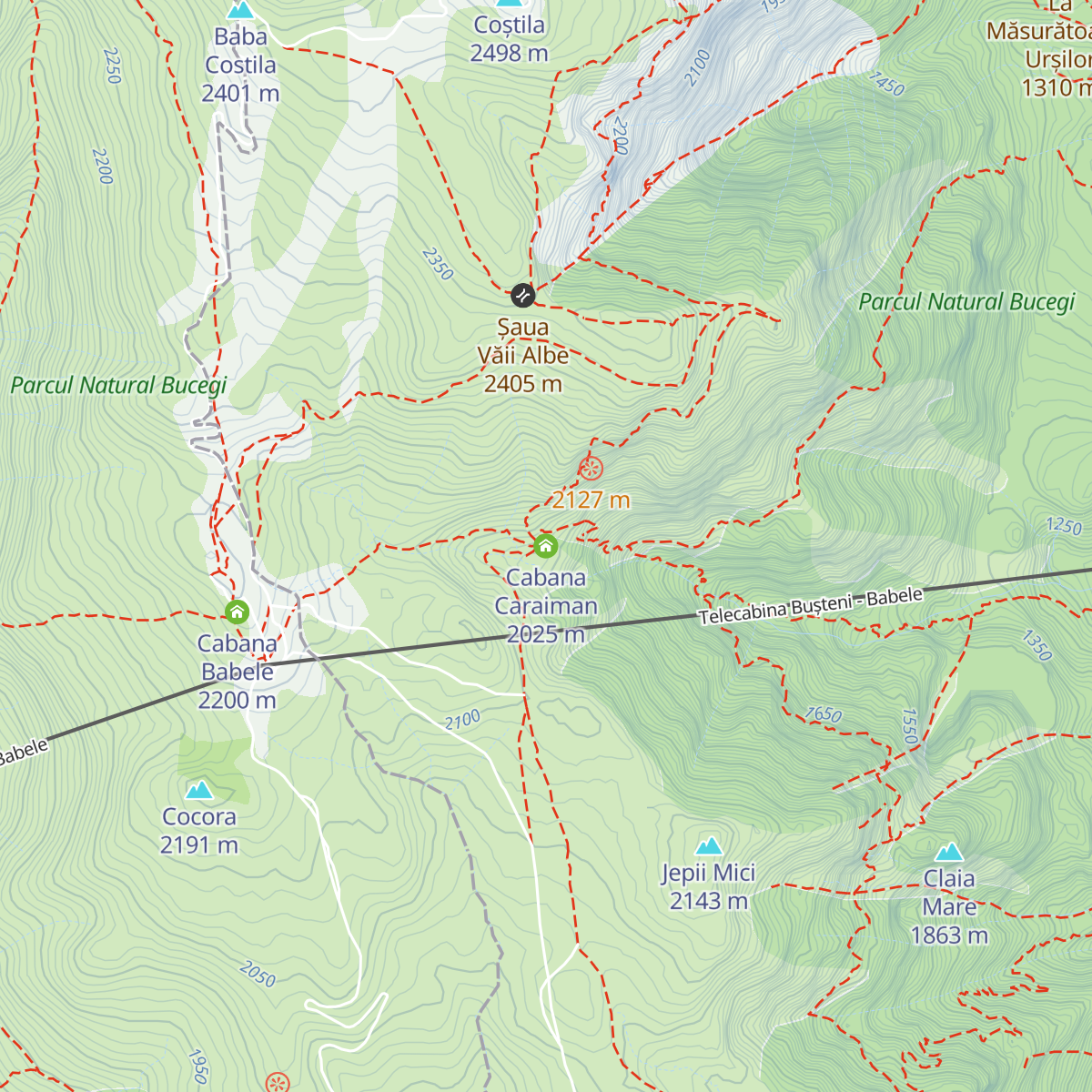 Cabana Caraiman map