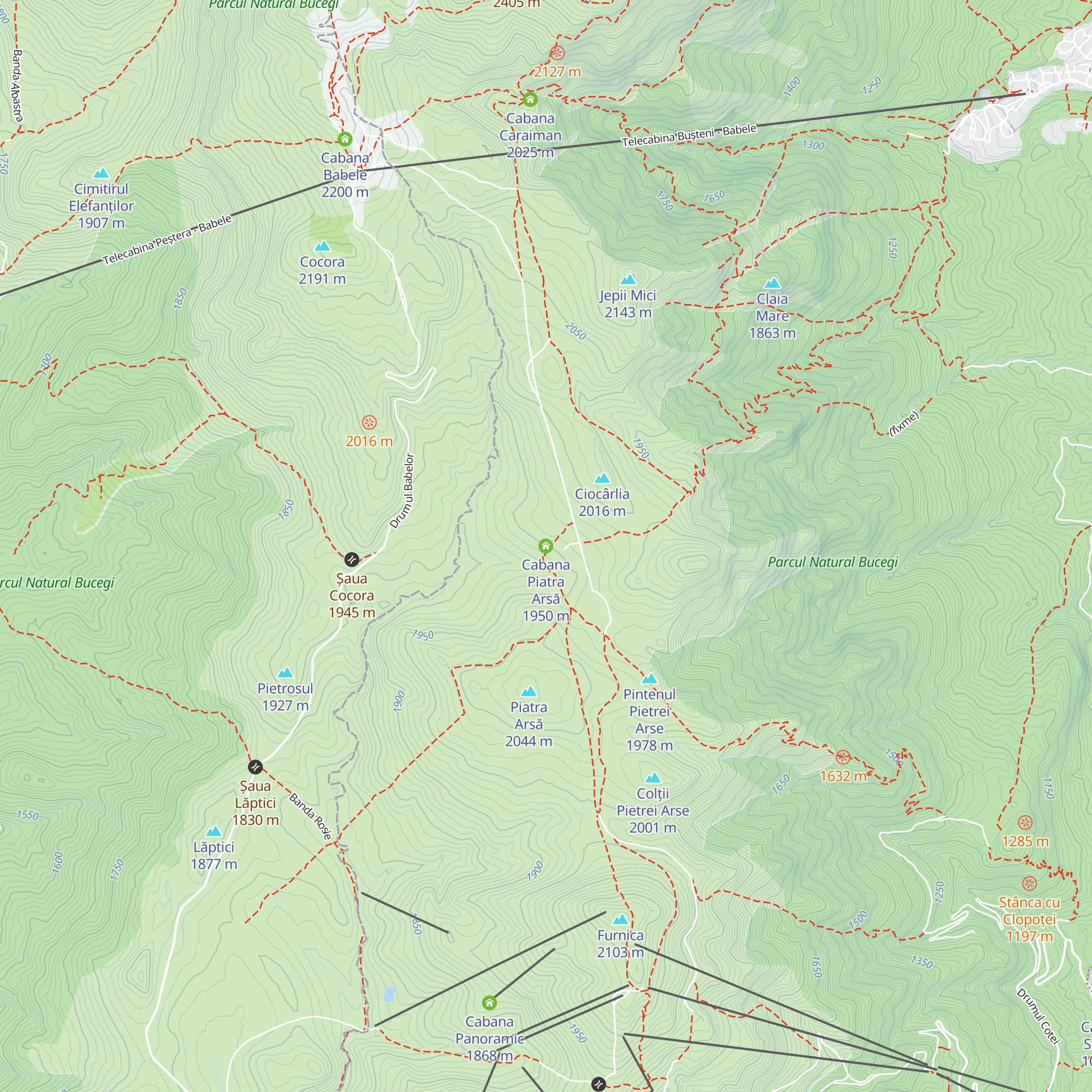 Cabana Piatra Arsă map