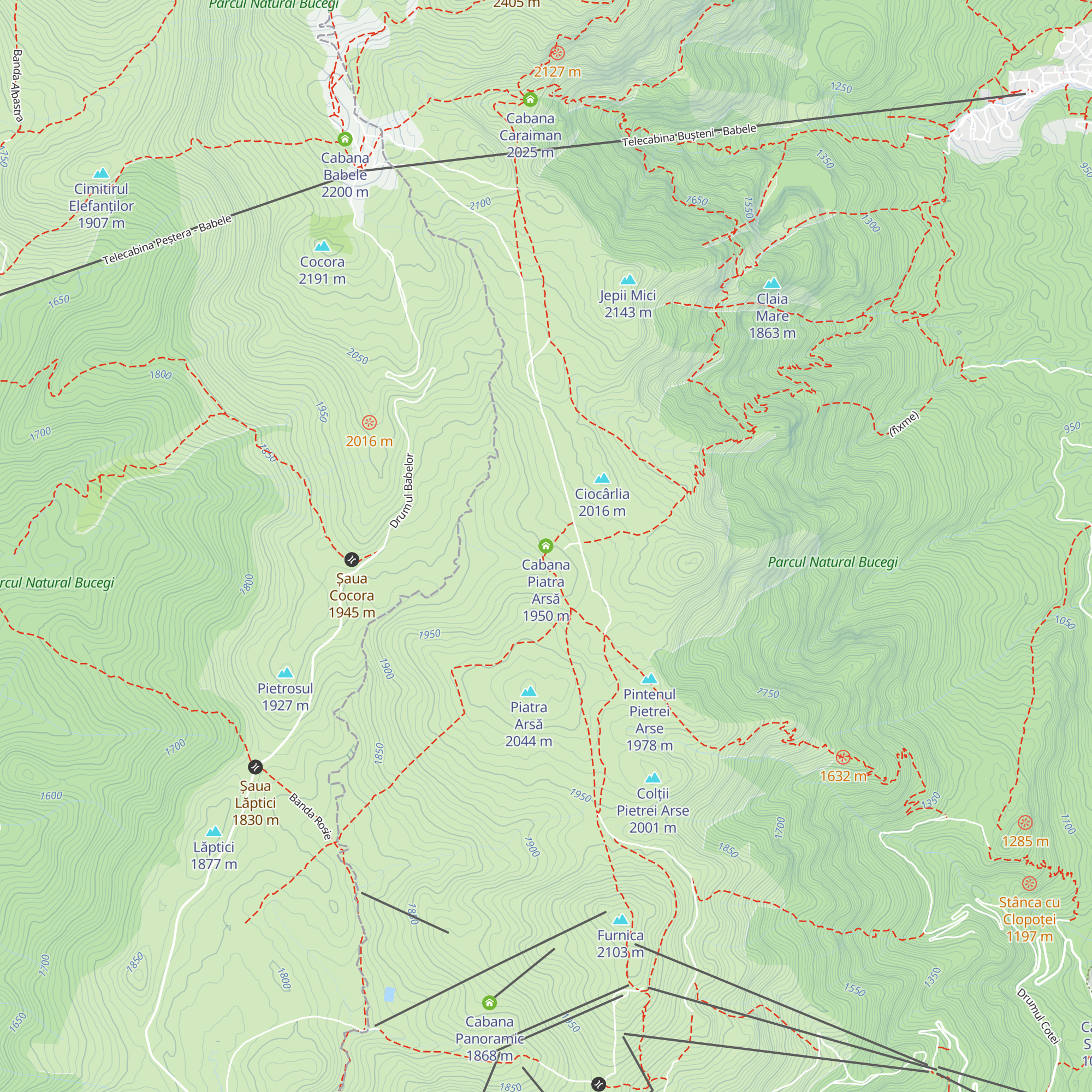 Cabana Piatra Arsă map