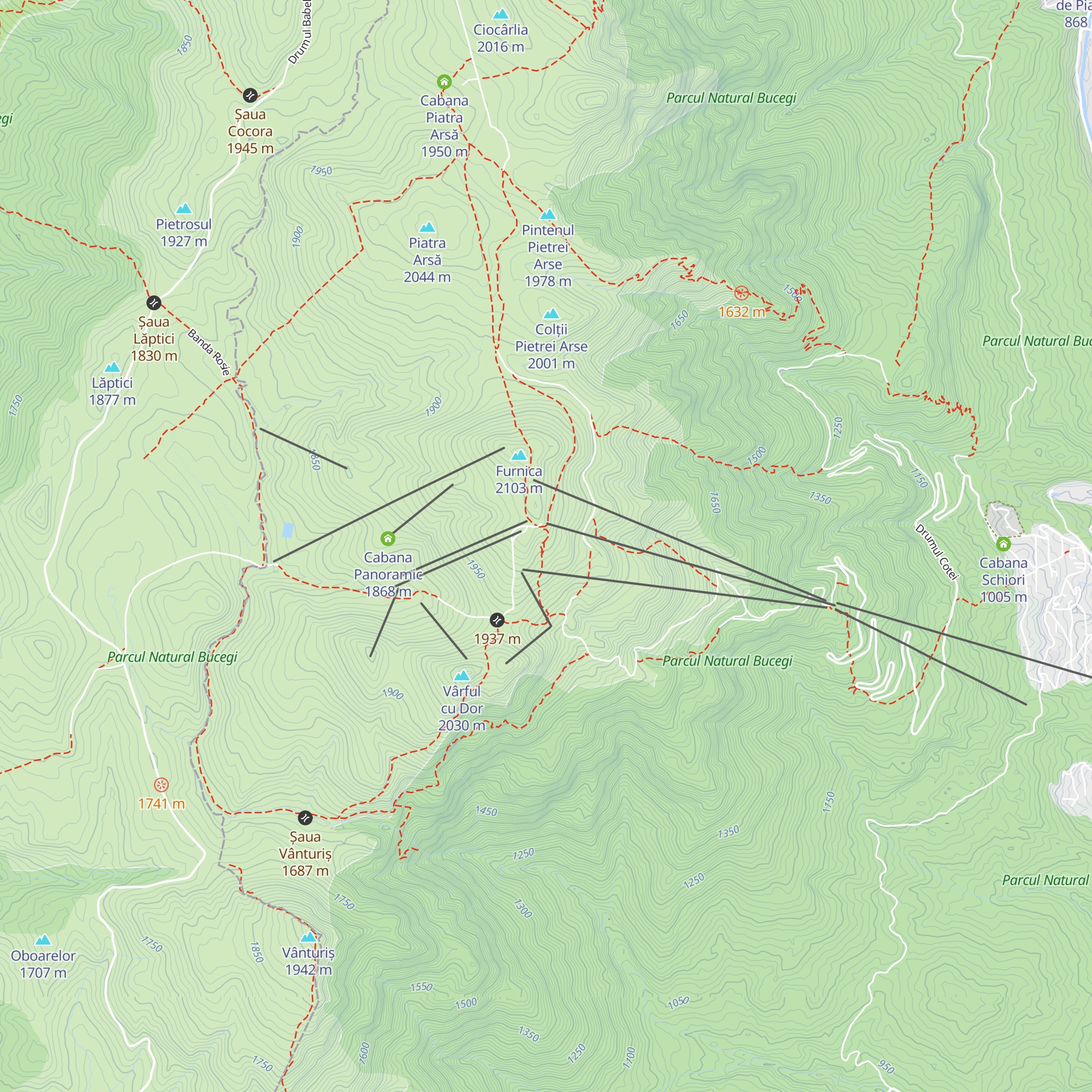 Cabana Miorița map