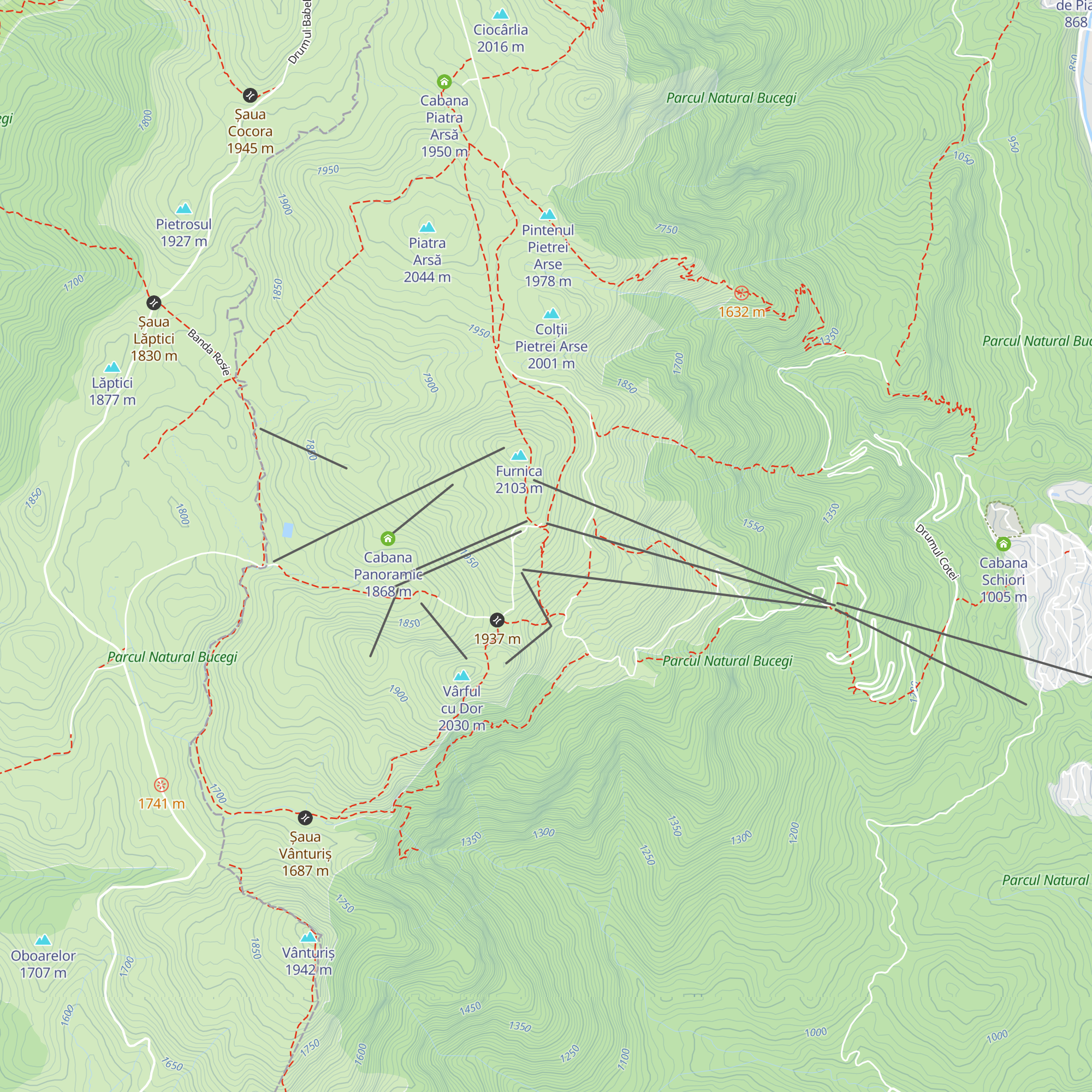Cabana Miorița map