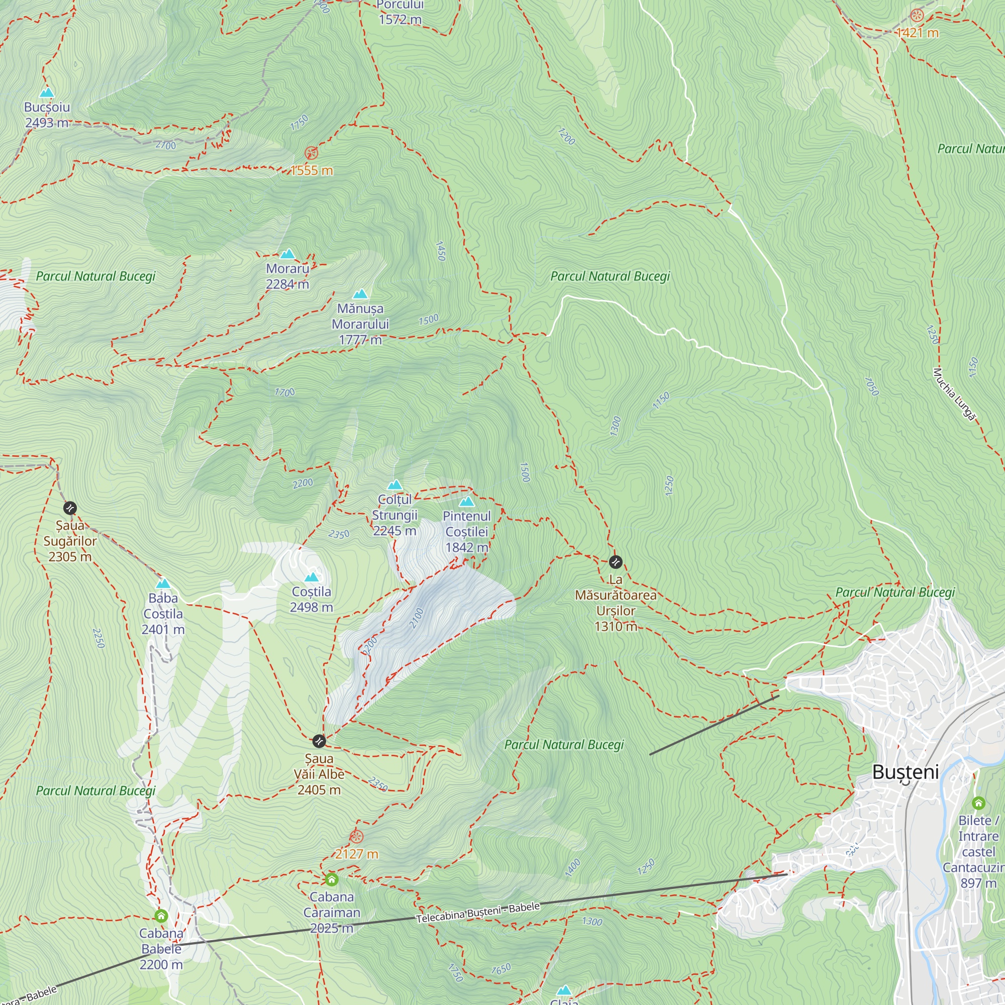Refugiul Coștila map