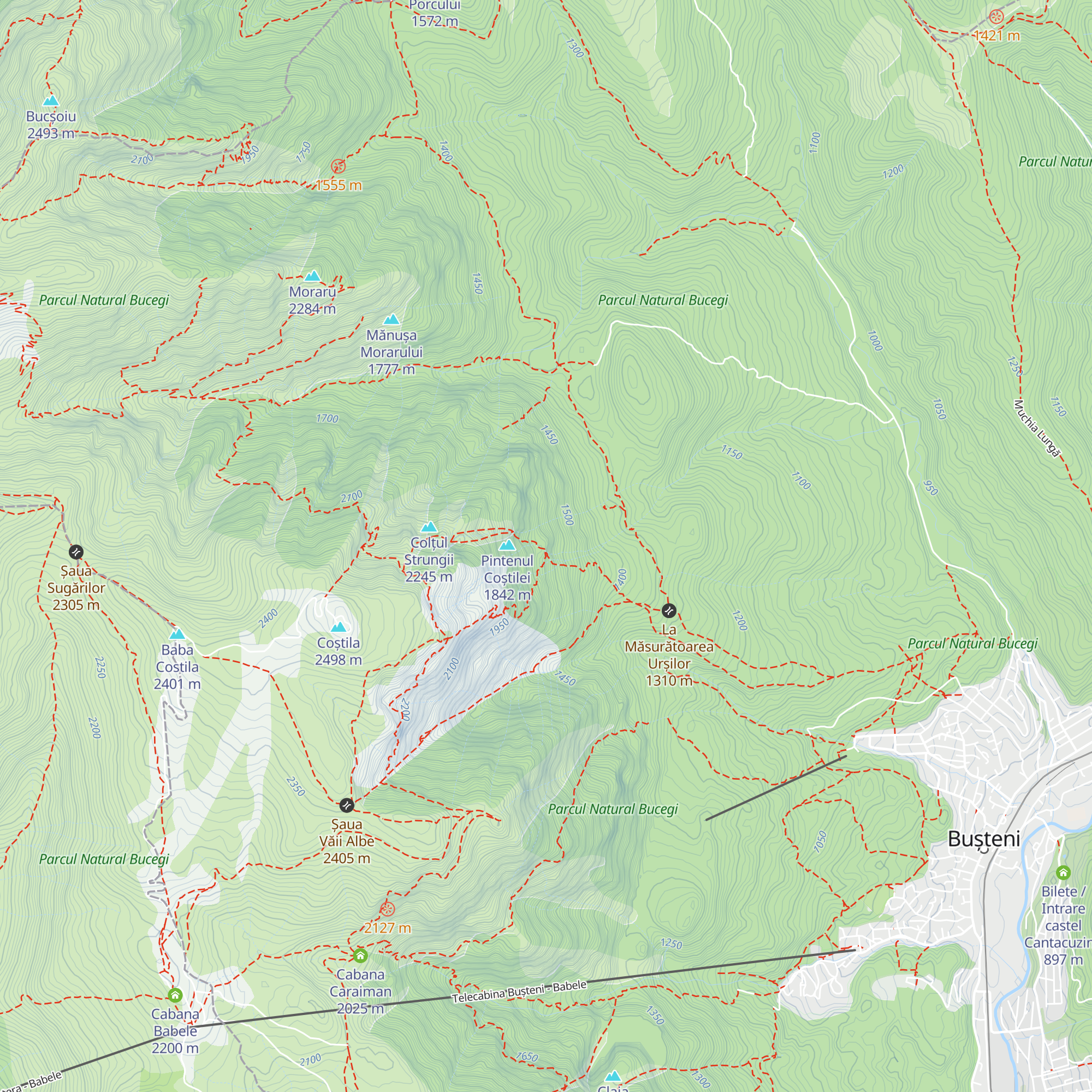 Refugiul Coștila map
