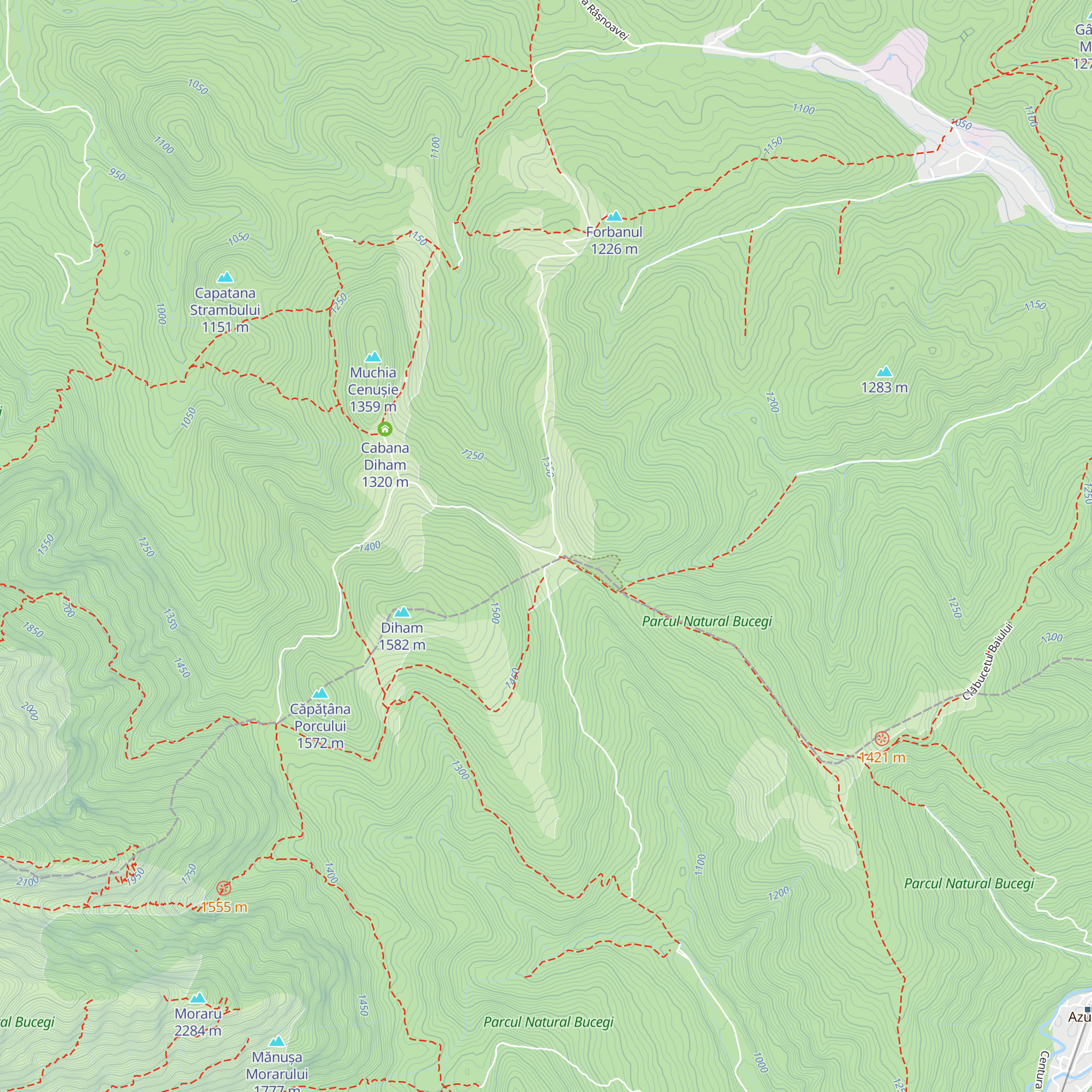 Cabana Saua Diham map