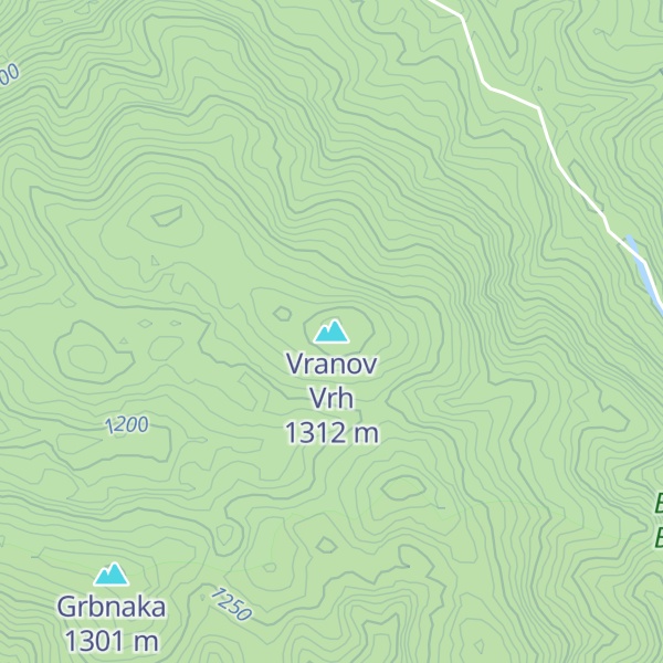 Map of Vranov Vrh