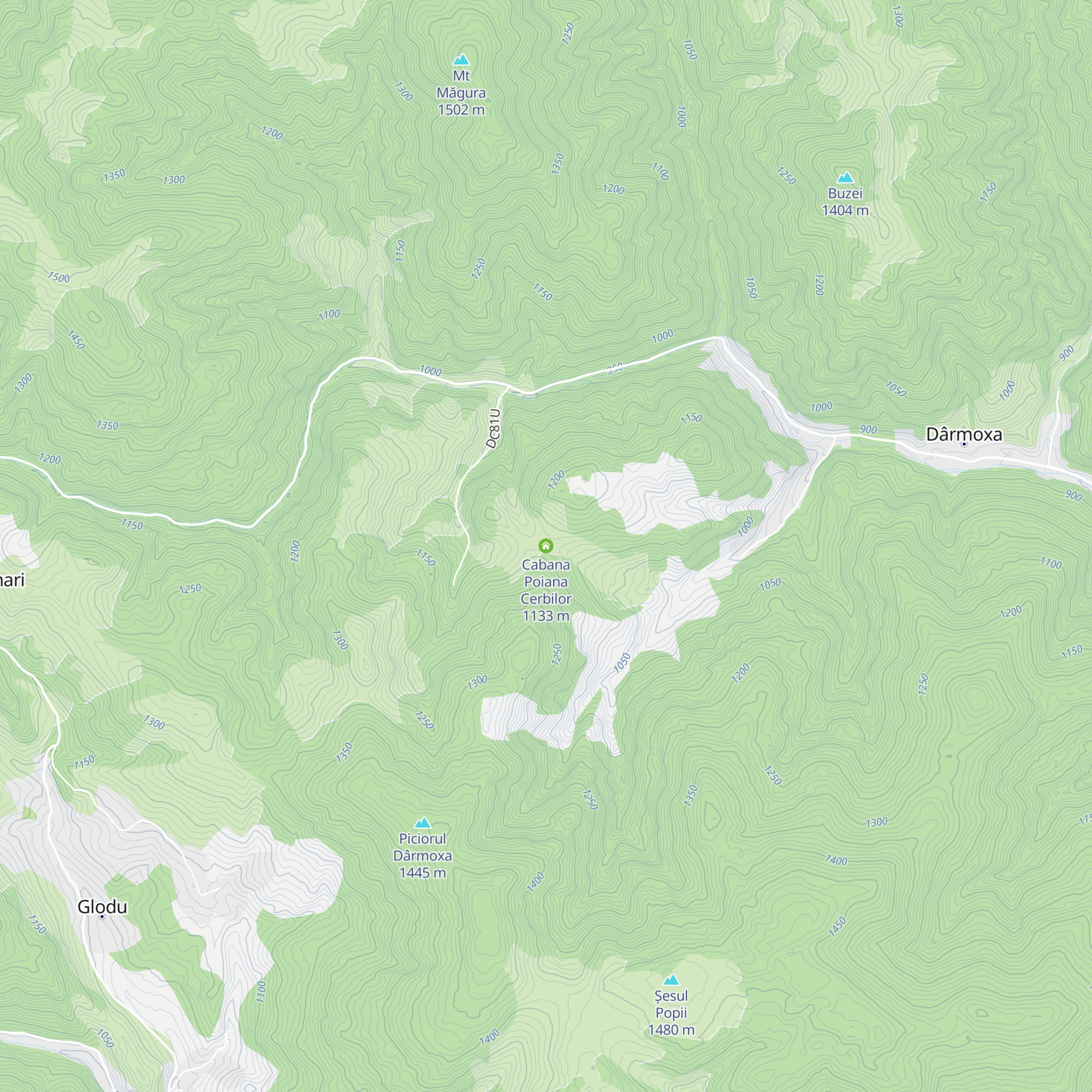 Cabana Poiana Cerbilor map