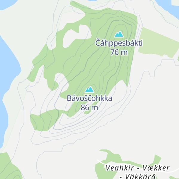 Map of Bávoščohkka
