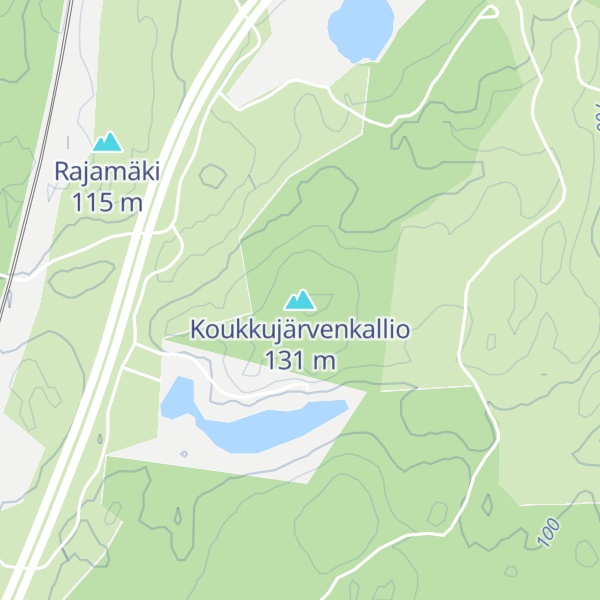 Map of Koukkujärvenkallio