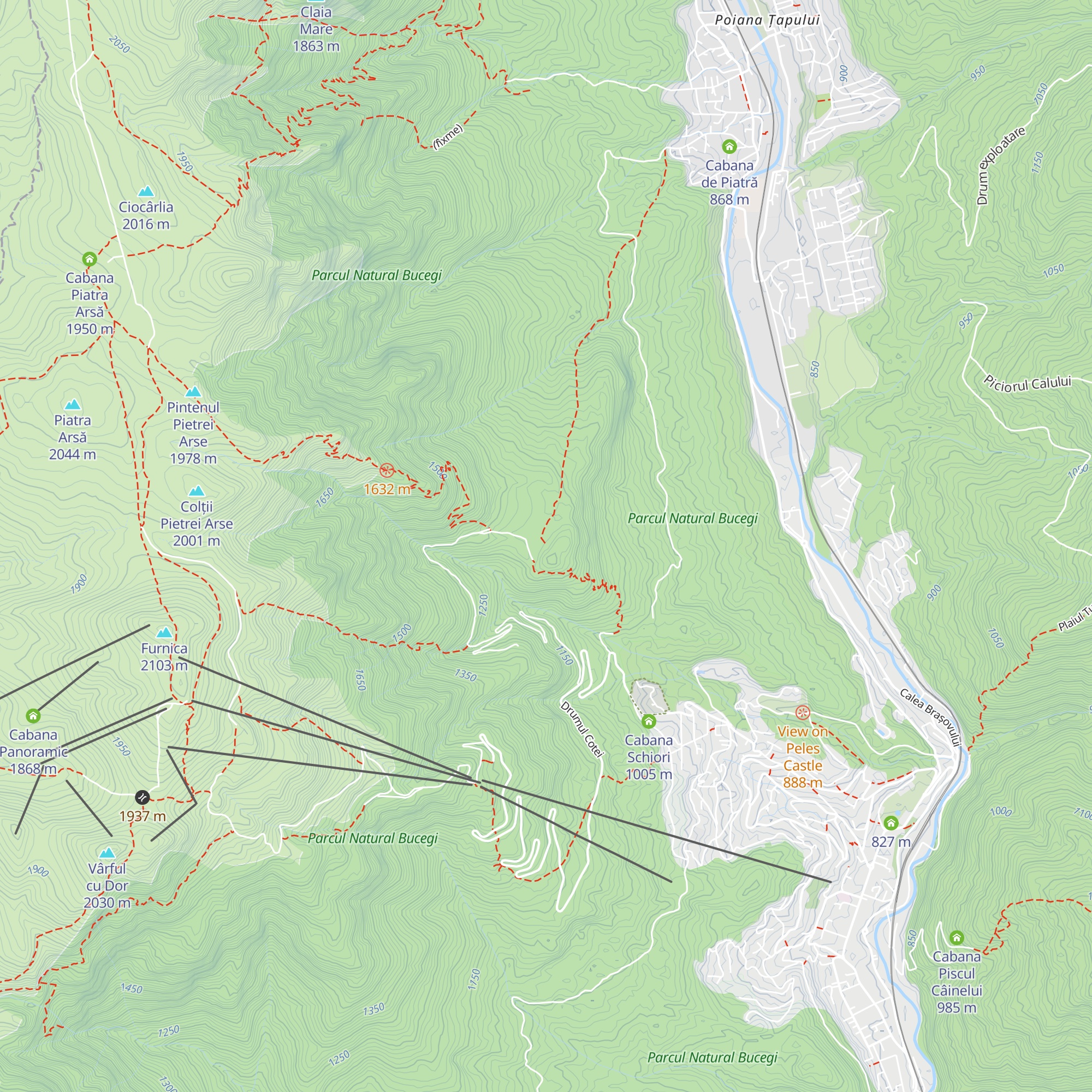 Poiana Stânii map