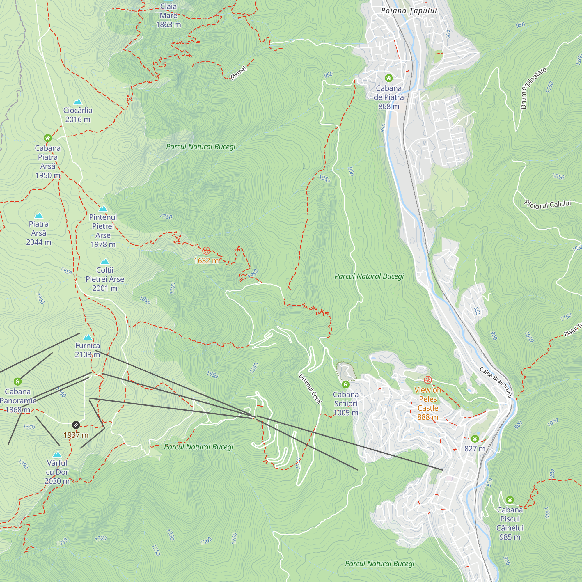 Poiana Stânii map
