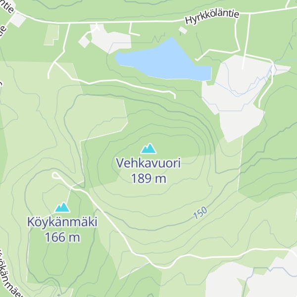 Map of Vehkavuori