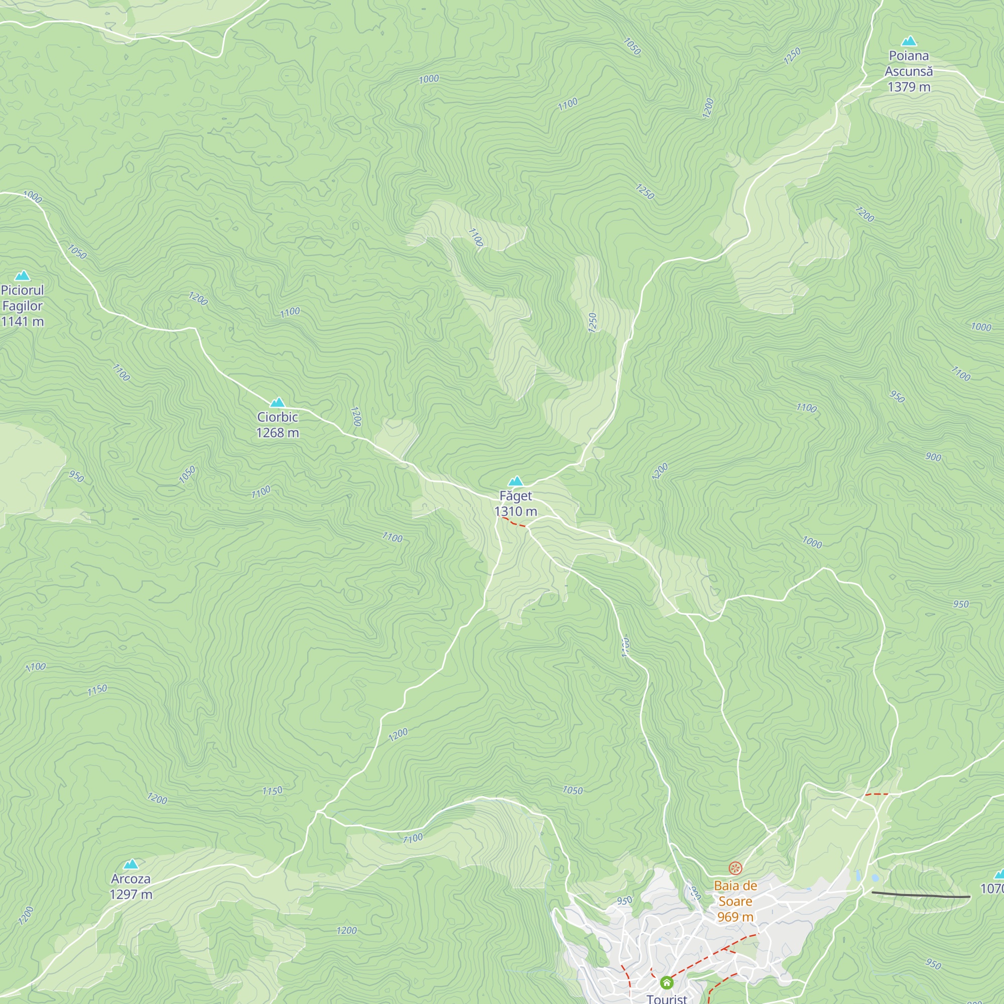 Refugiul Făget map
