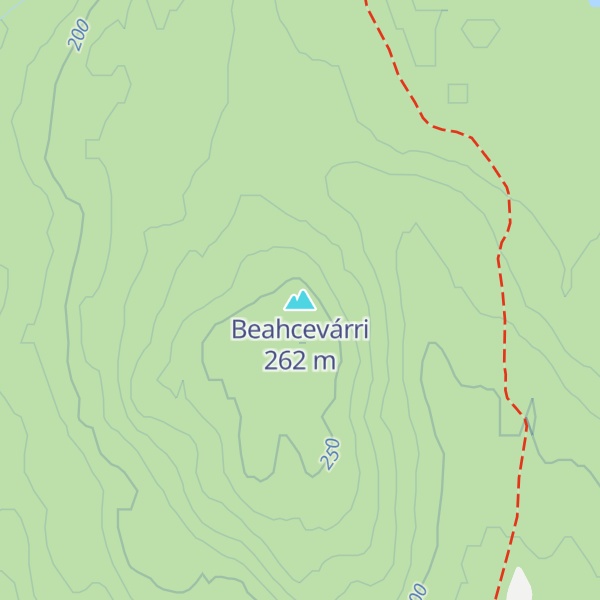 Map of Beahcevárri