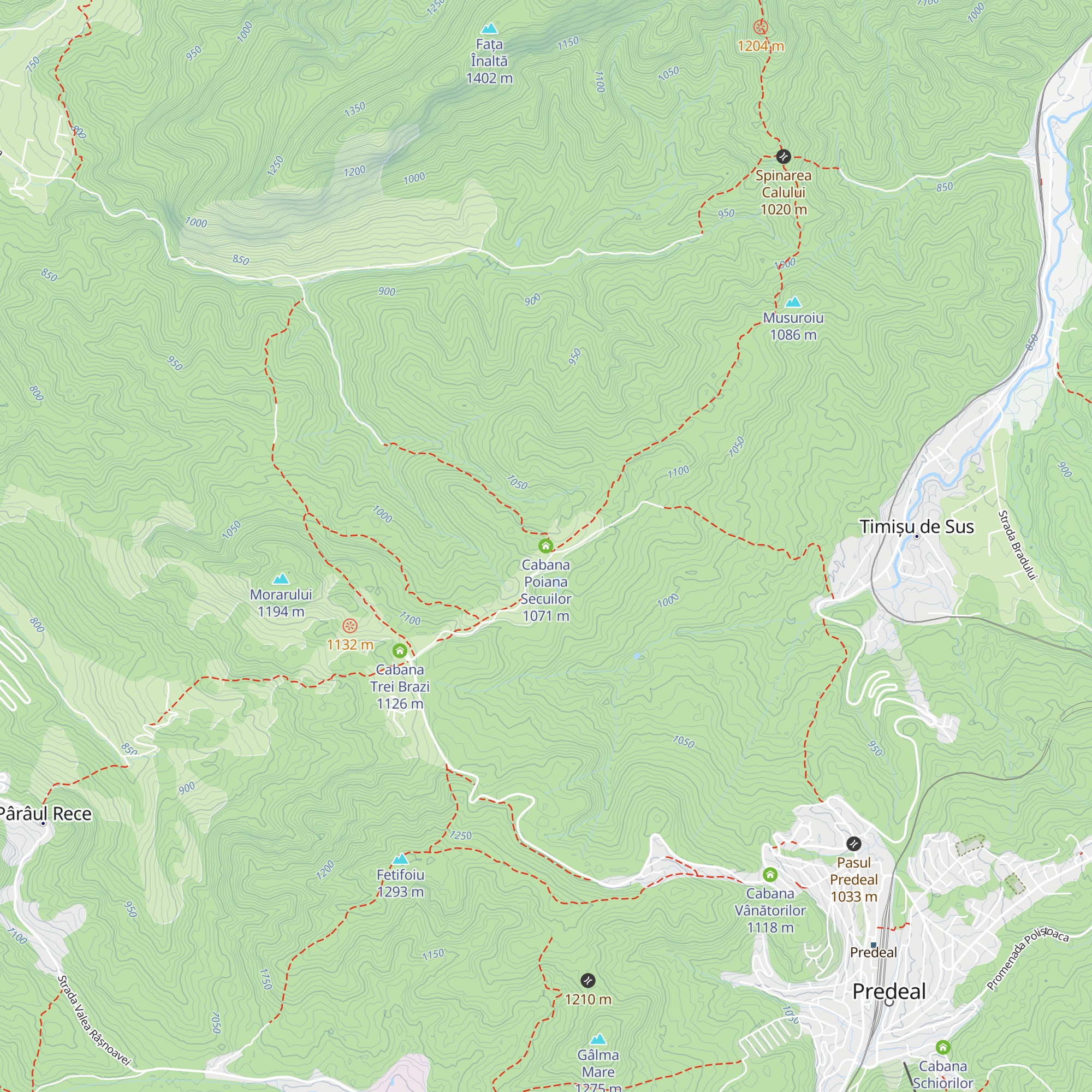 Cabana Poiana Secuilor map