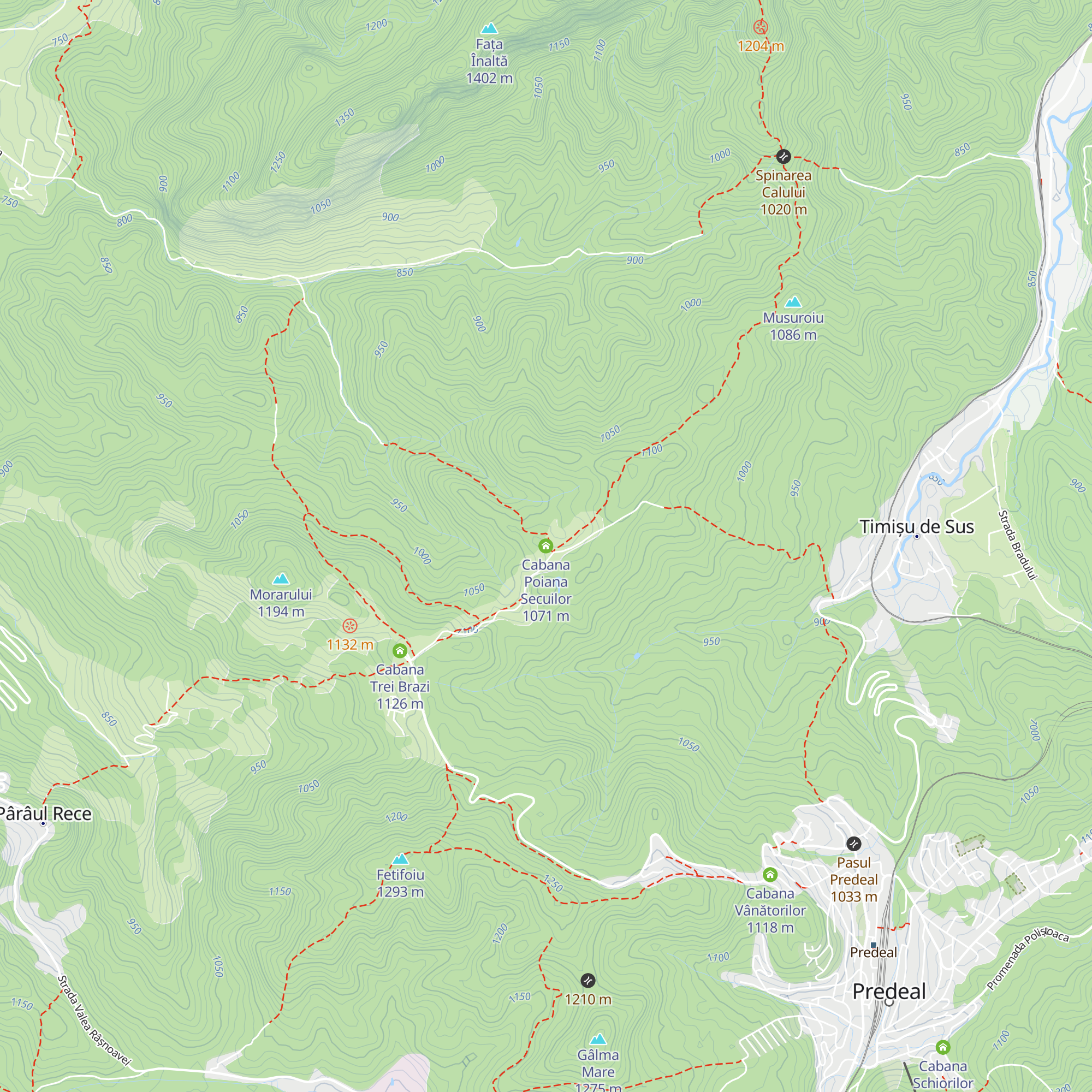 Cabana Poiana Secuilor map